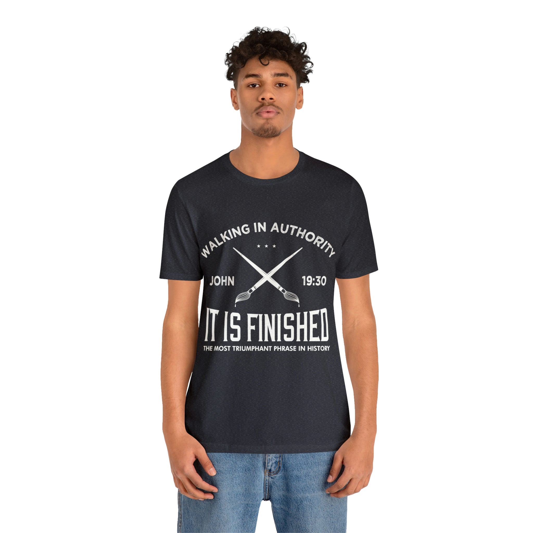 John 19:30 It Is Finished - Unisex Jersey Short Sleeve Tee