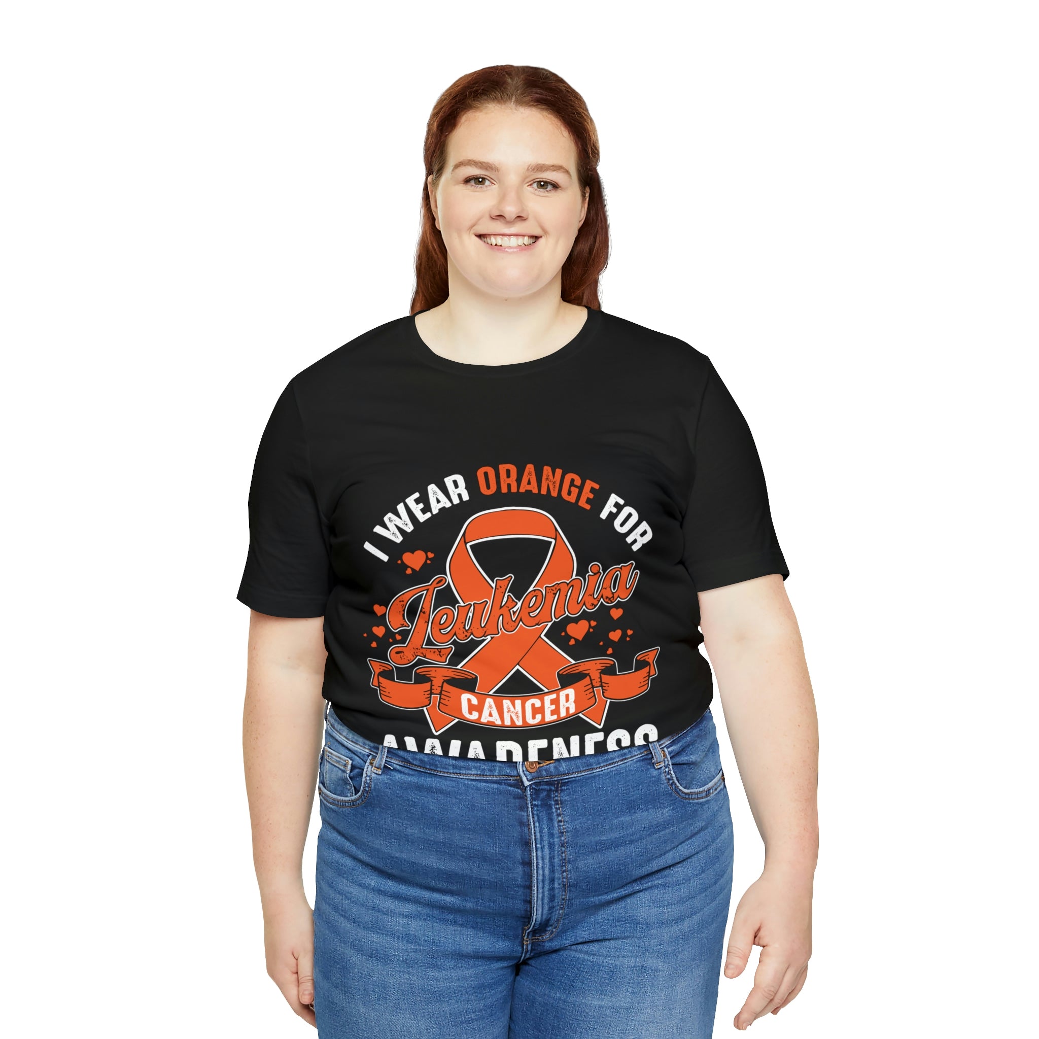 I Wear Orange For Leukemia Cancer Awareness - Unisex Jersey Short Sleeve Tee