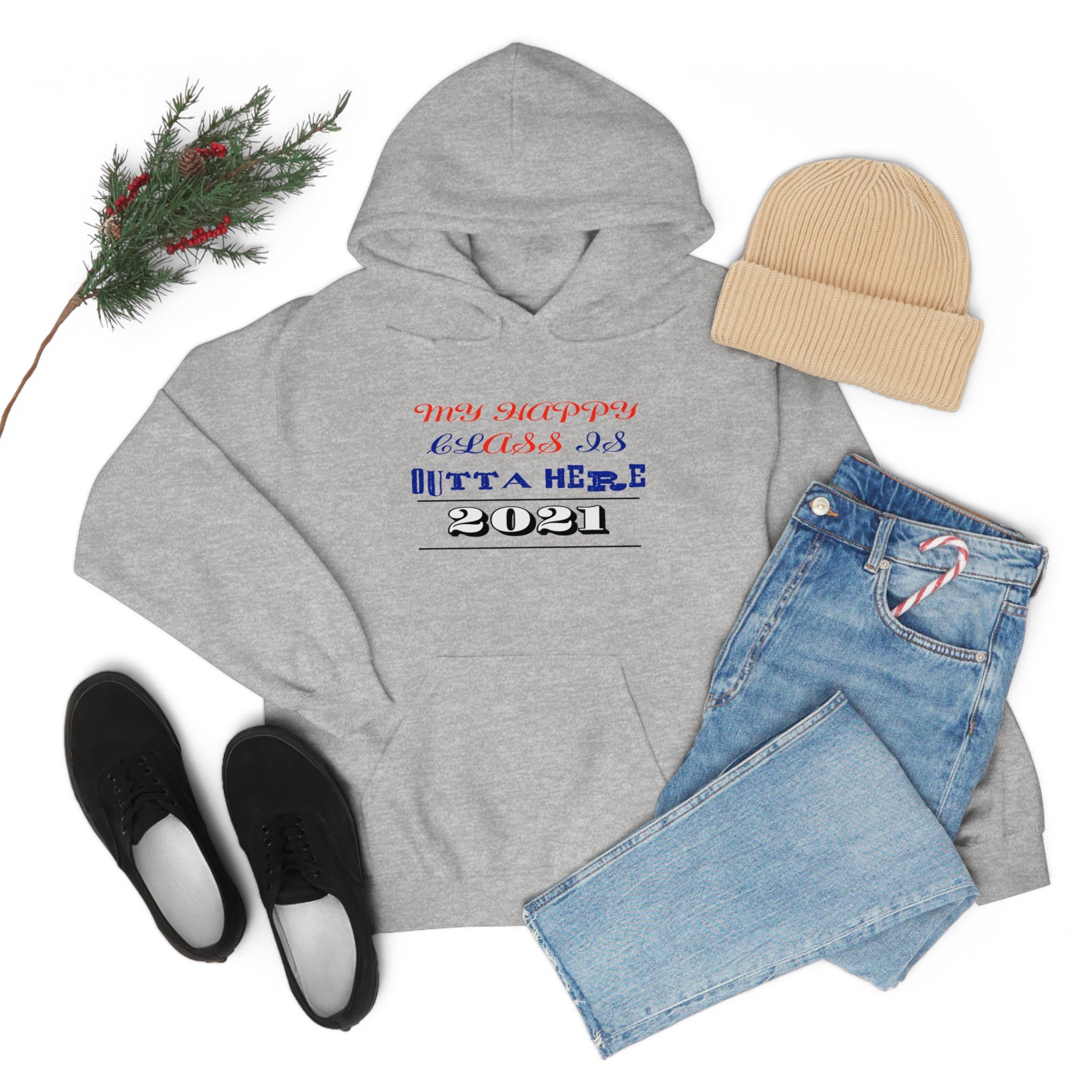 My Happy Class Is Outta Here! Class Year Customizable - Unisex Heavy Blend™ Hooded Sweatshirt