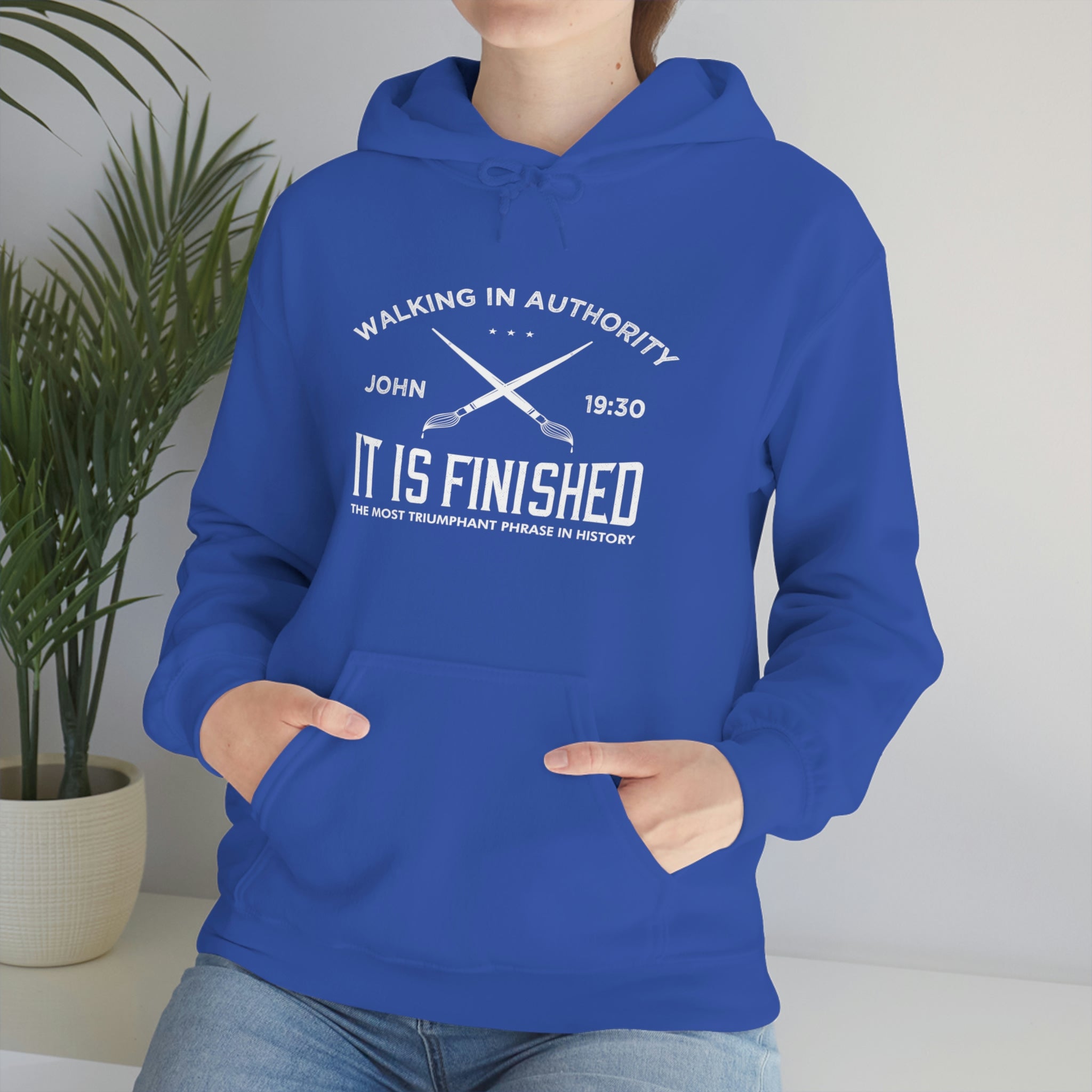 John 19:30 It Is Finished - Unisex Heavy Blend™ Hooded Sweatshirt