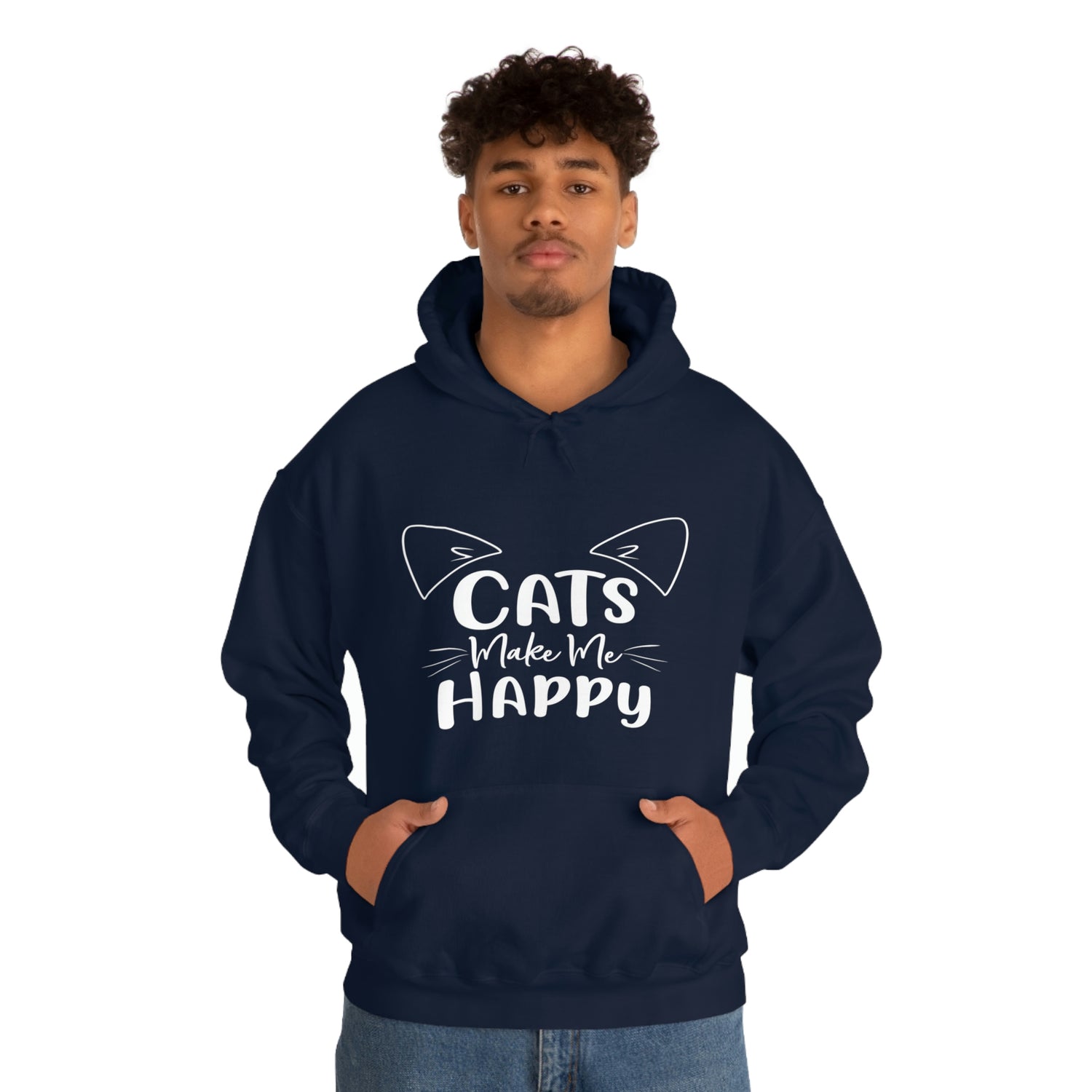 Cats Make Me Happy - Unisex Heavy Blend™ Hooded Sweatshirt