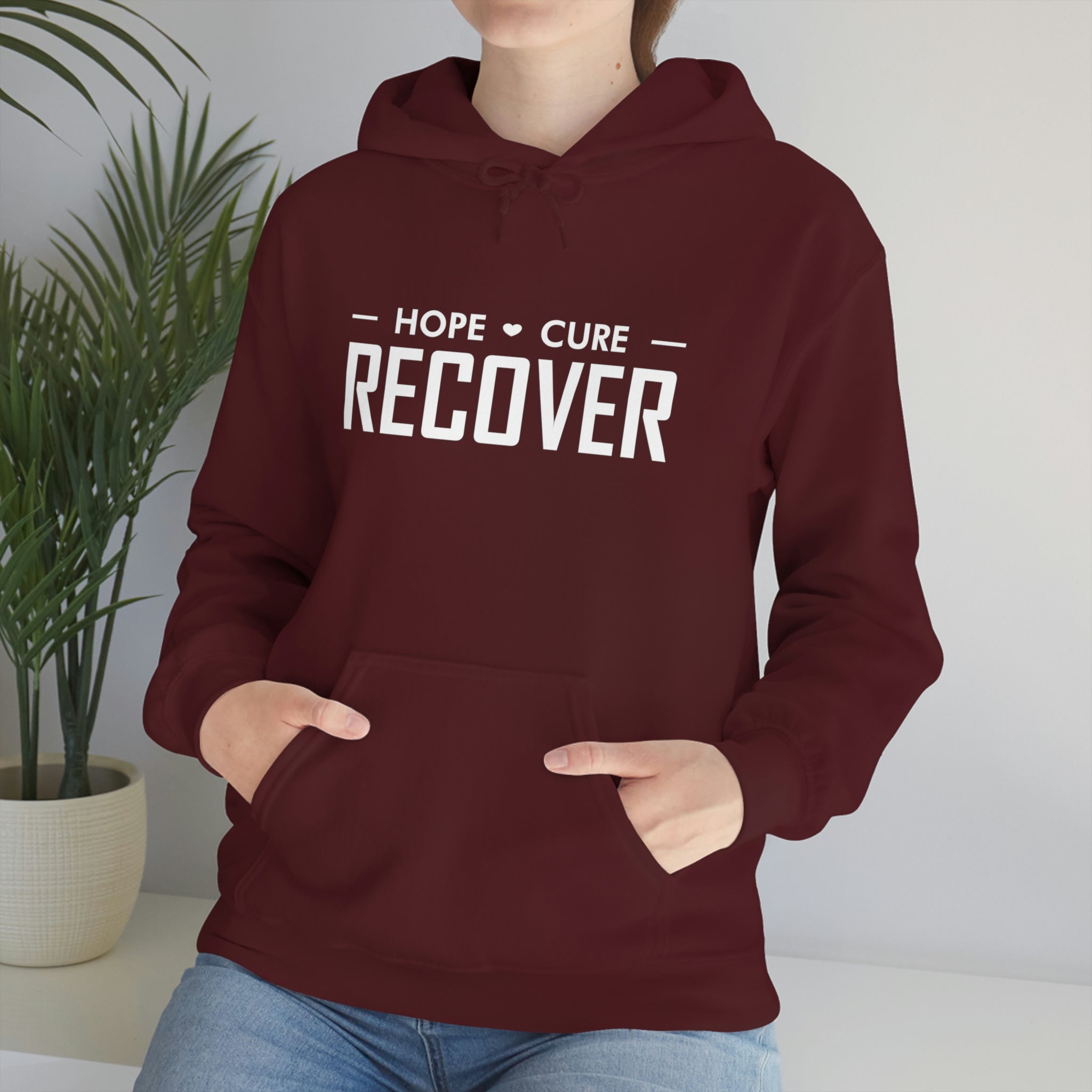 Hope Cure Recover - Unisex Heavy Blend™ Hooded Sweatshirt