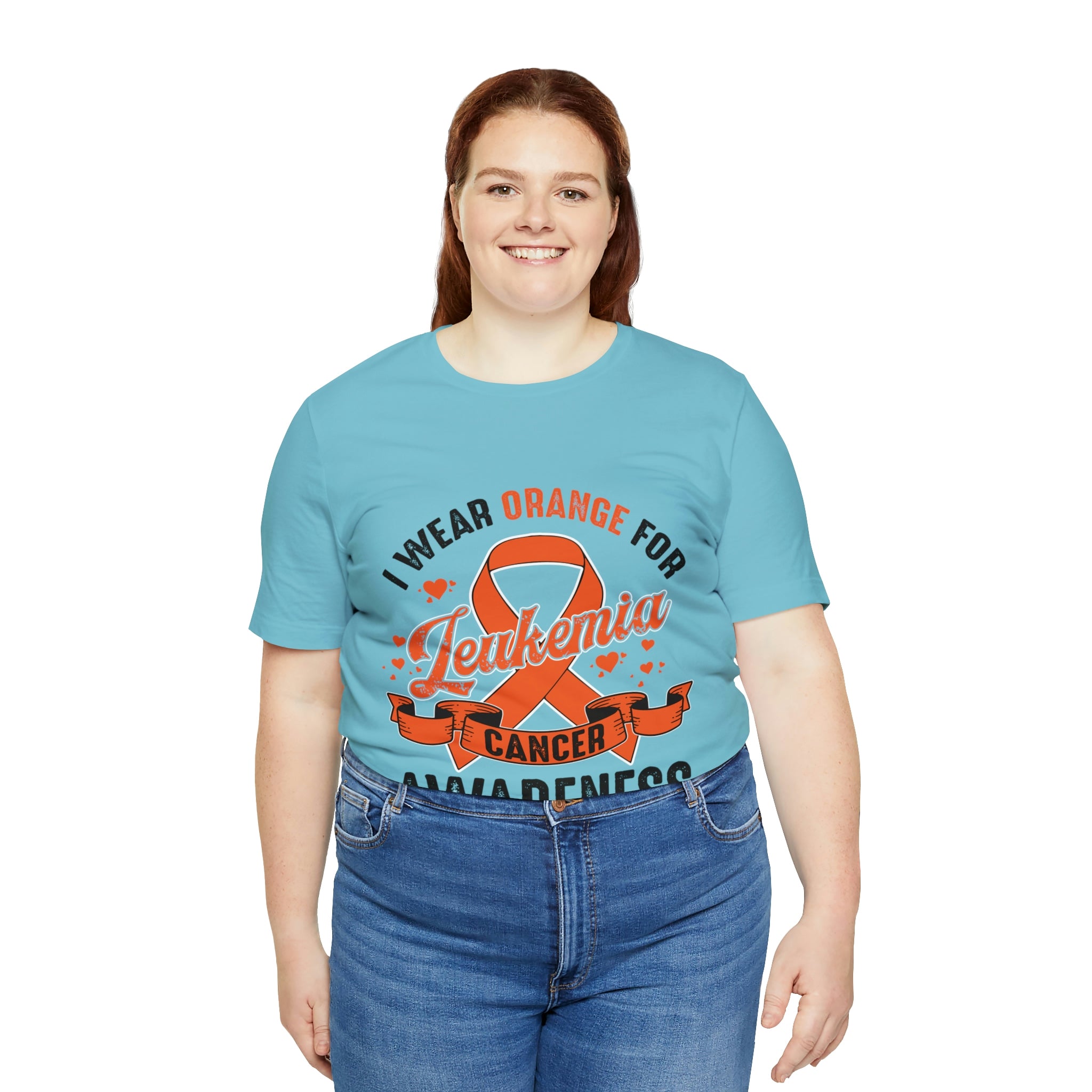 I Wear Orange For Leukemia Cancer Awareness - Unisex Jersey Short Sleeve Tee