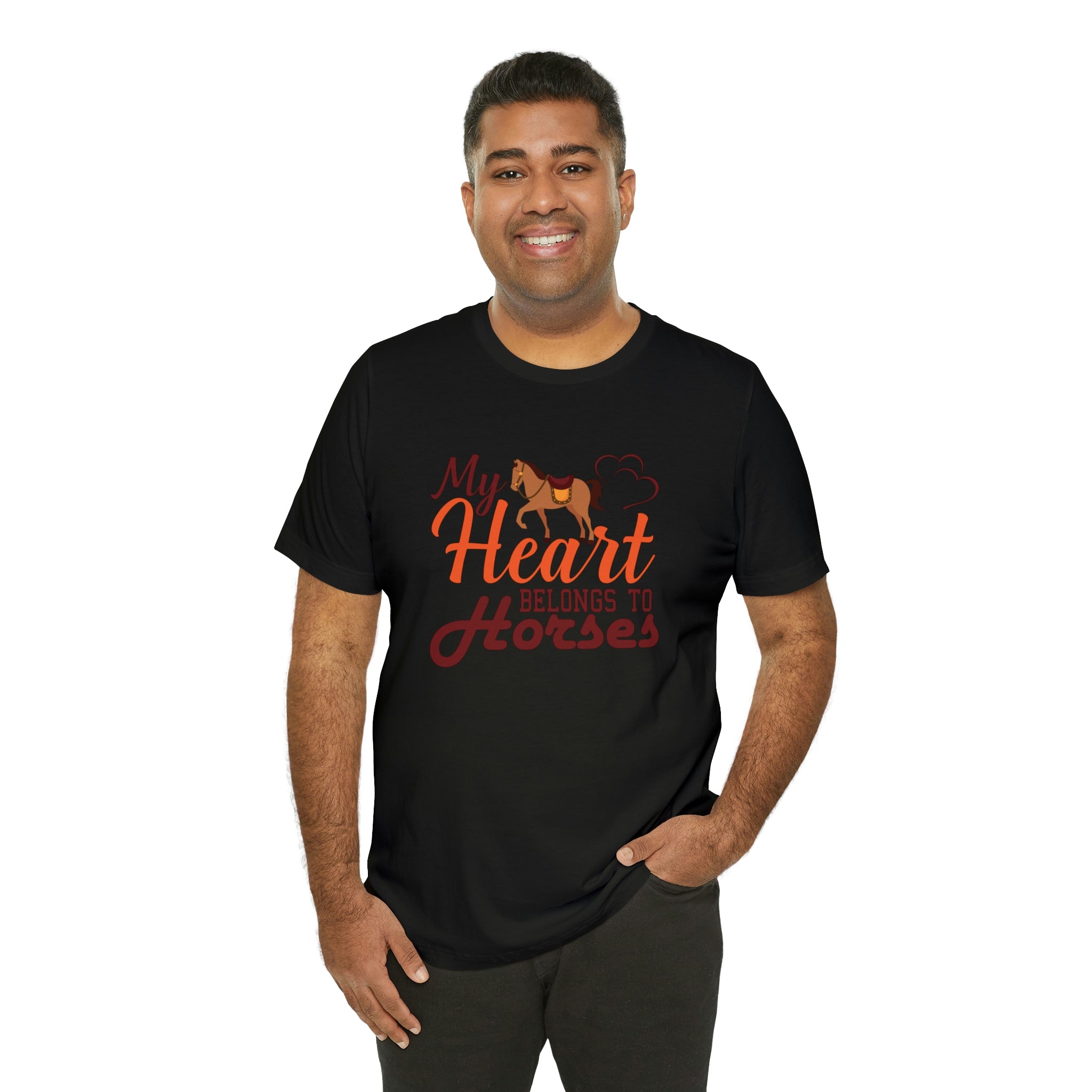 My Heart Belongs To Horses - Unisex Jersey Short Sleeve Tee