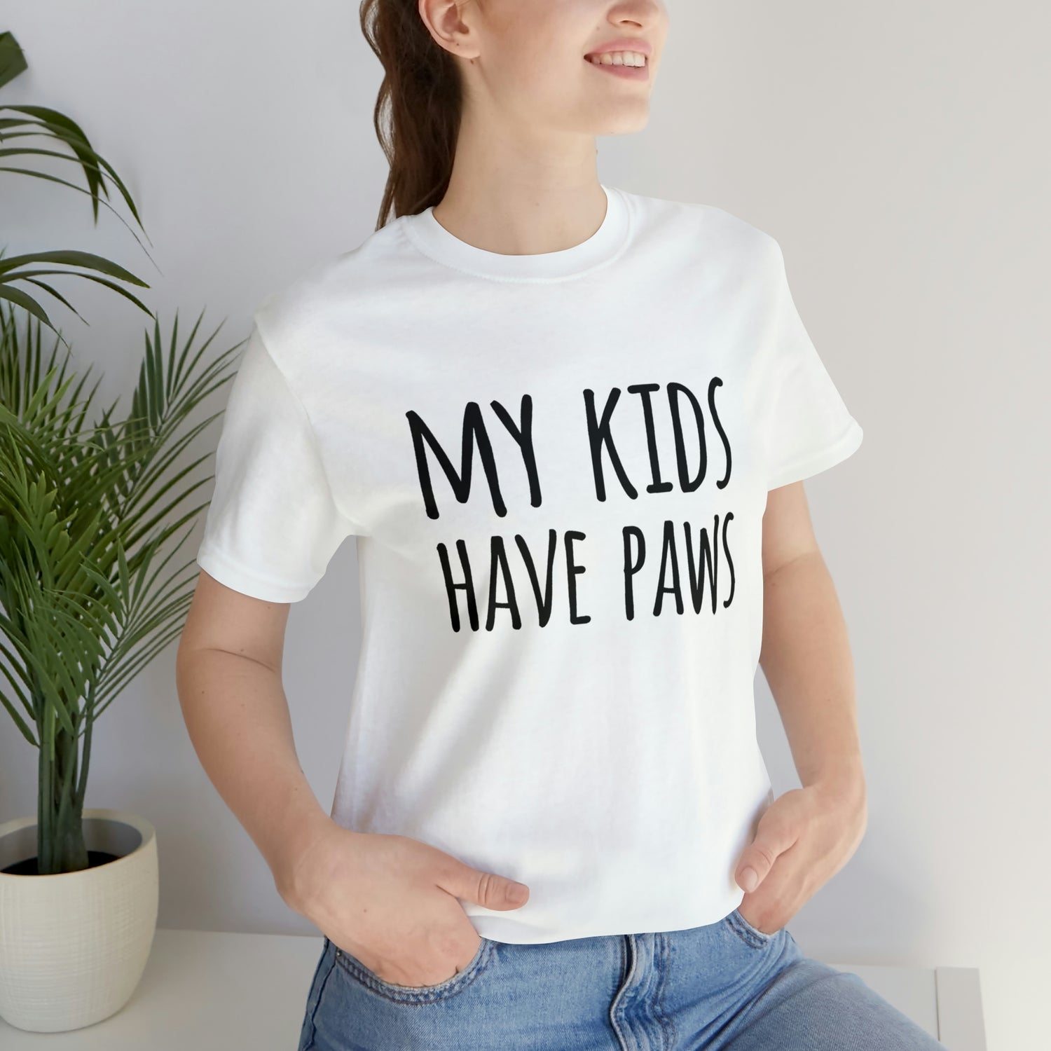 My Kids Have Paws - Unisex Jersey Short Sleeve Tee