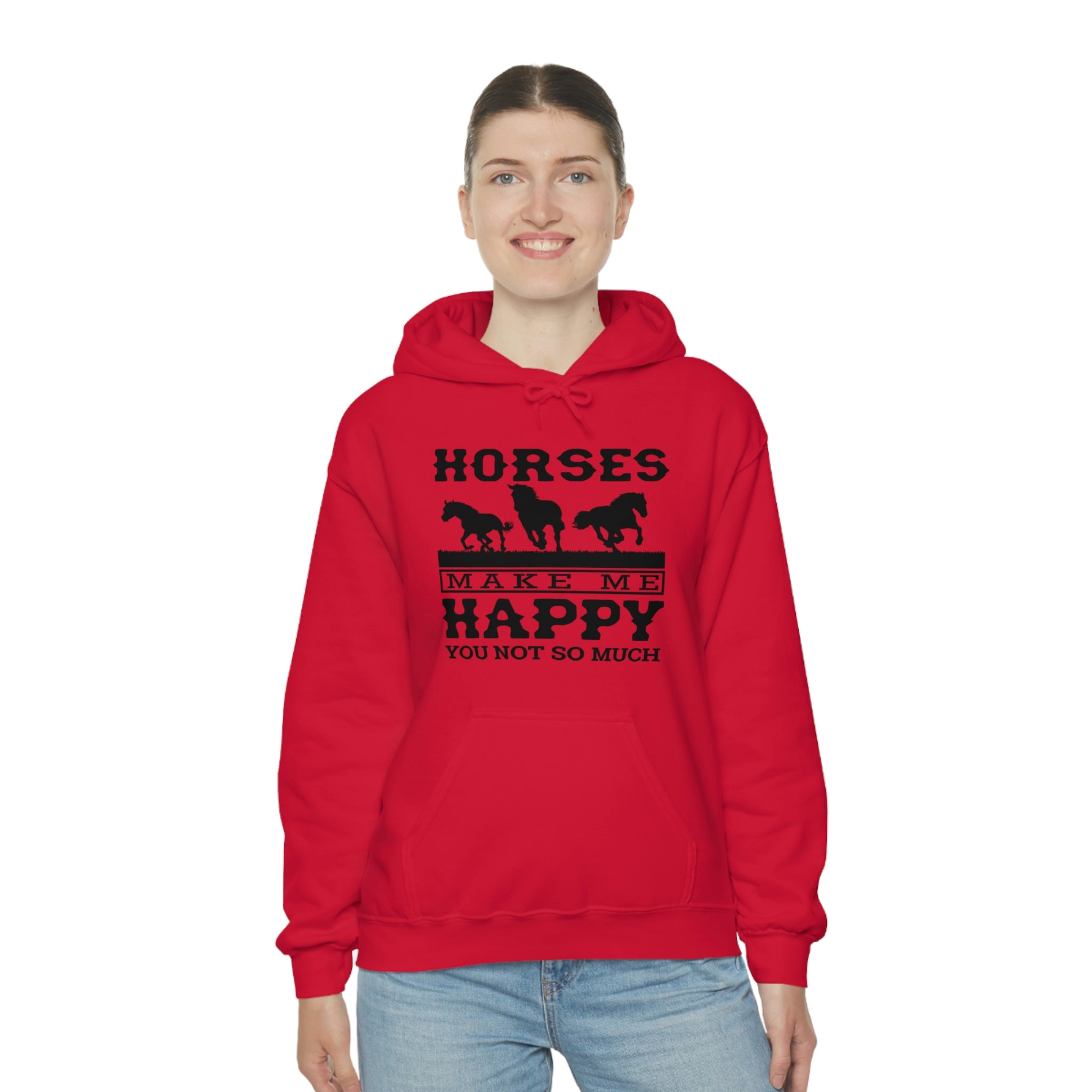 Horses Make Me Happy - Unisex Heavy Blend™ Hooded Sweatshirt