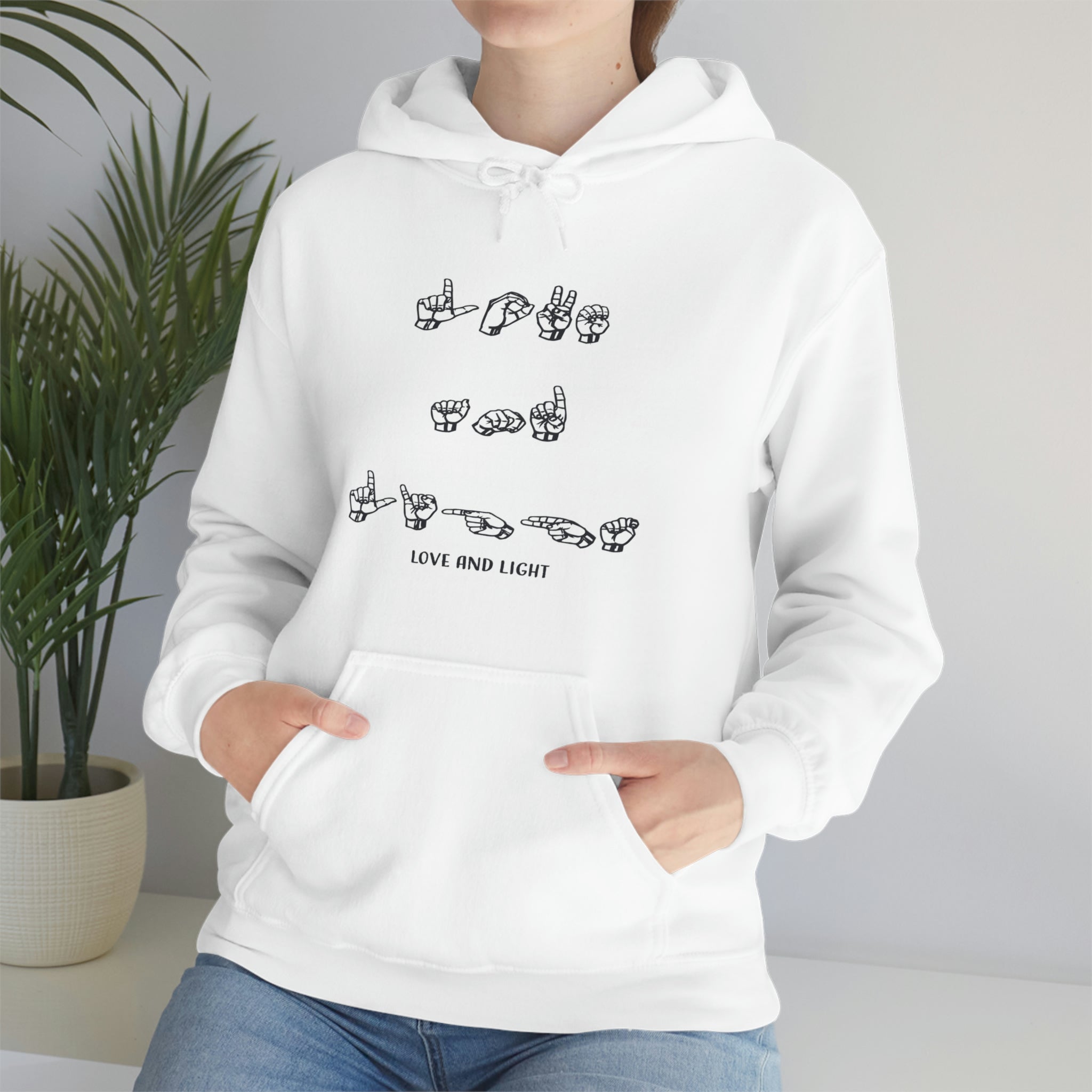 ASL - Love &amp; Light - Unisex Heavy Blend™ Hooded Sweatshirt