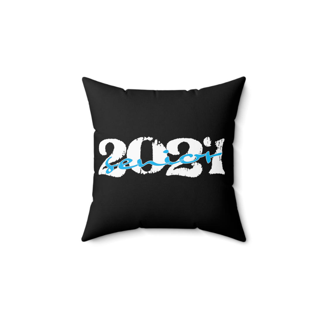 Senior With Class Year Customizable - Black Pillow