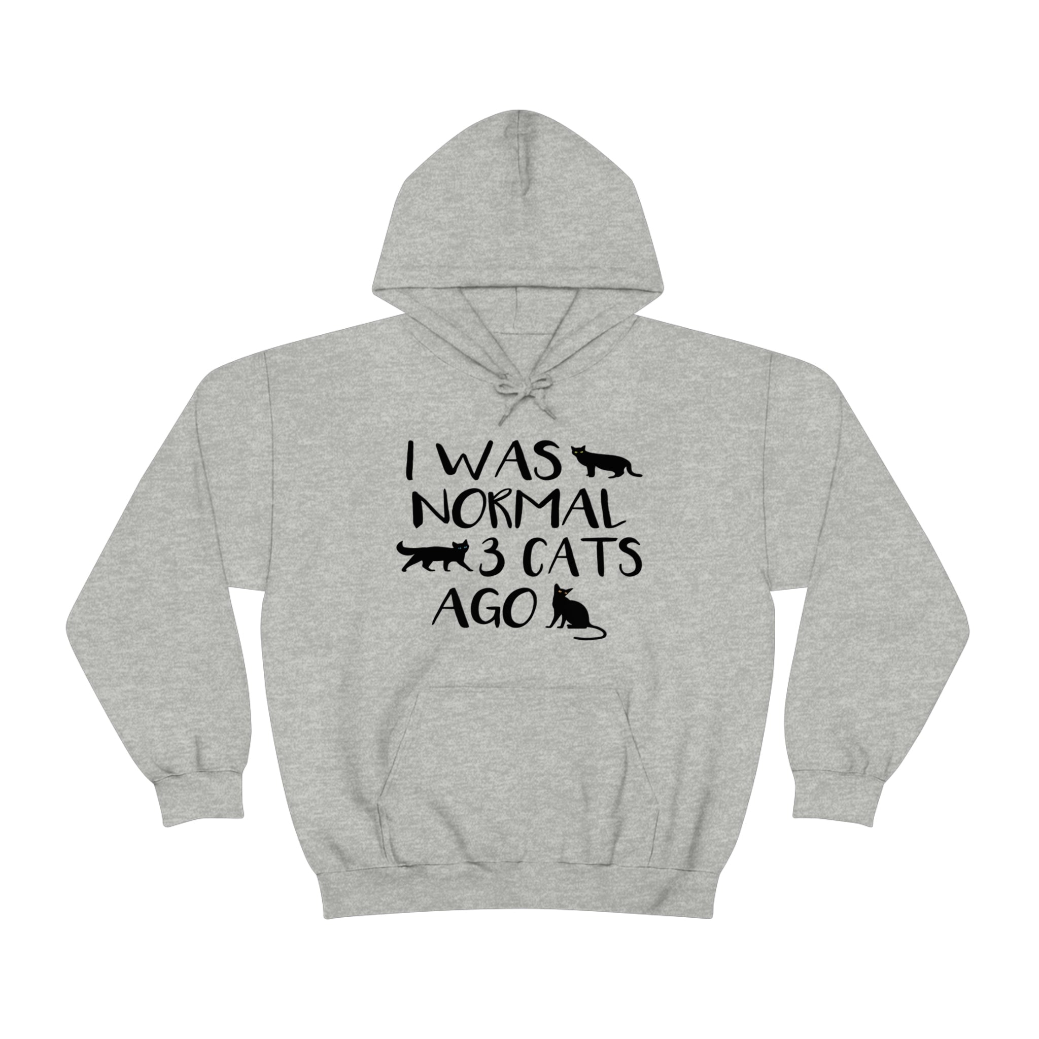 I Was Normal 3 Cats Ago - Unisex Heavy Blend™ Hooded Sweatshirt