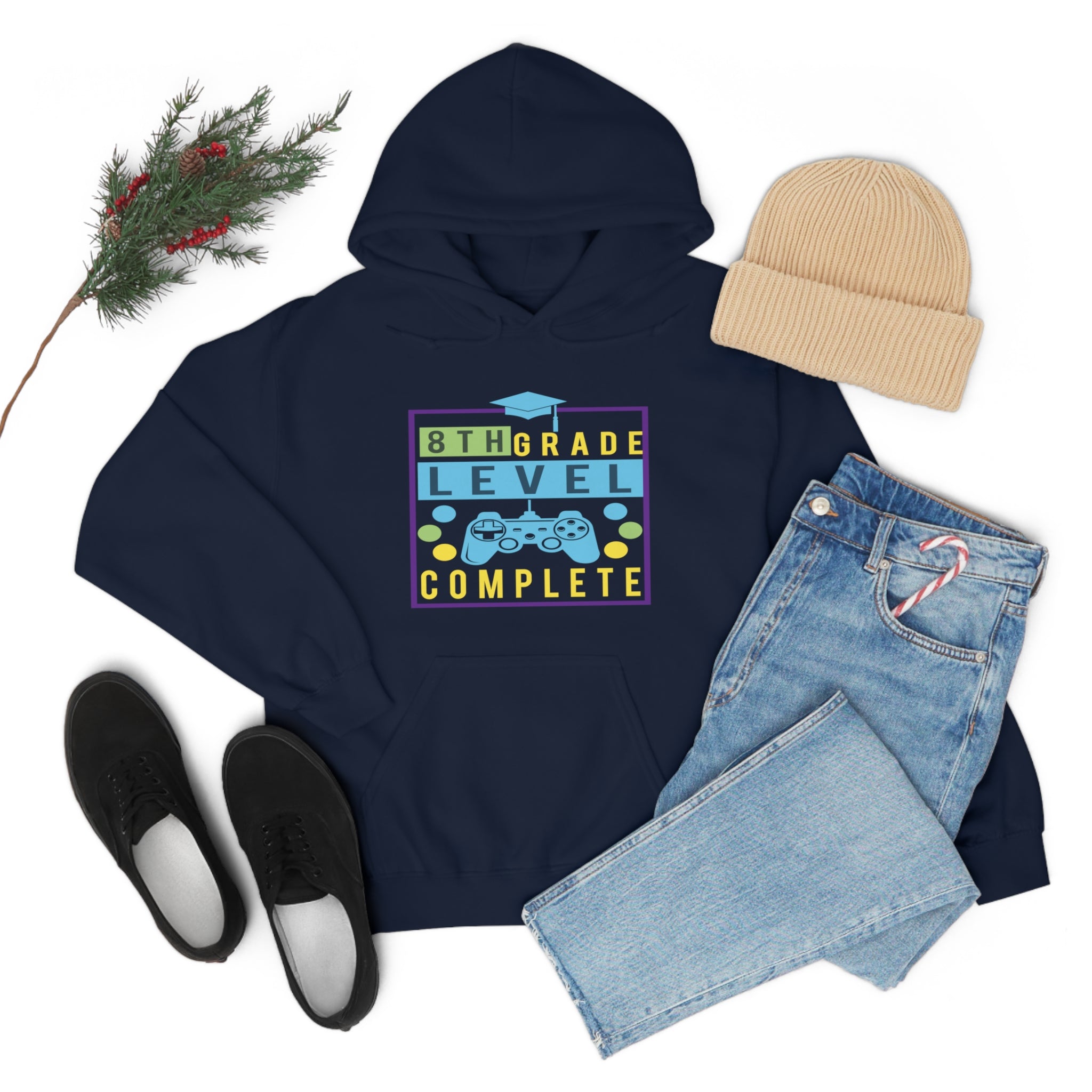 8th Grade Level Complete - Unisex Heavy Blend™ Hooded Sweatshirt