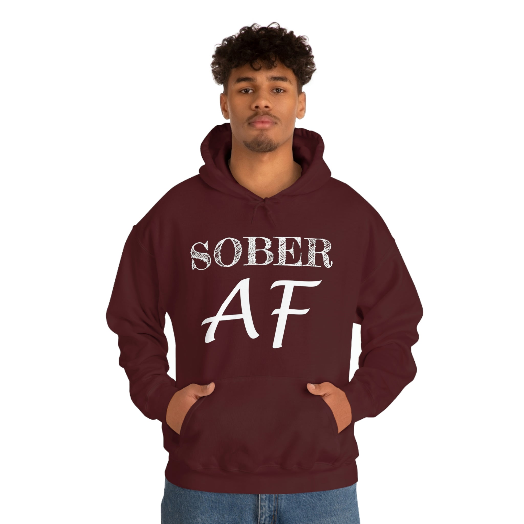 Sober AF - Unisex Heavy Blend™ Hooded Sweatshirt