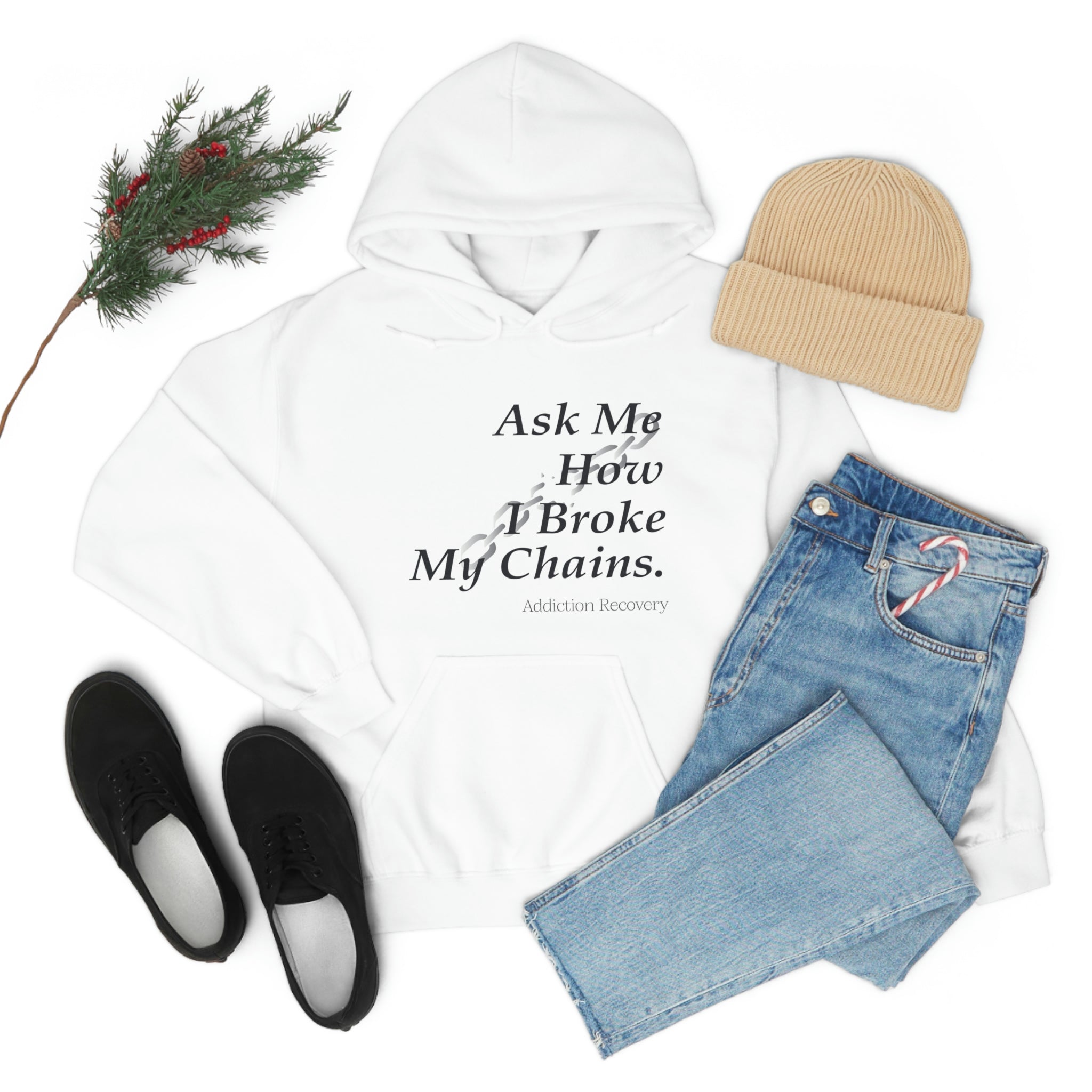 Ask Me How I Broke My Chains - Unisex Heavy Blend™ Hooded Sweatshirt