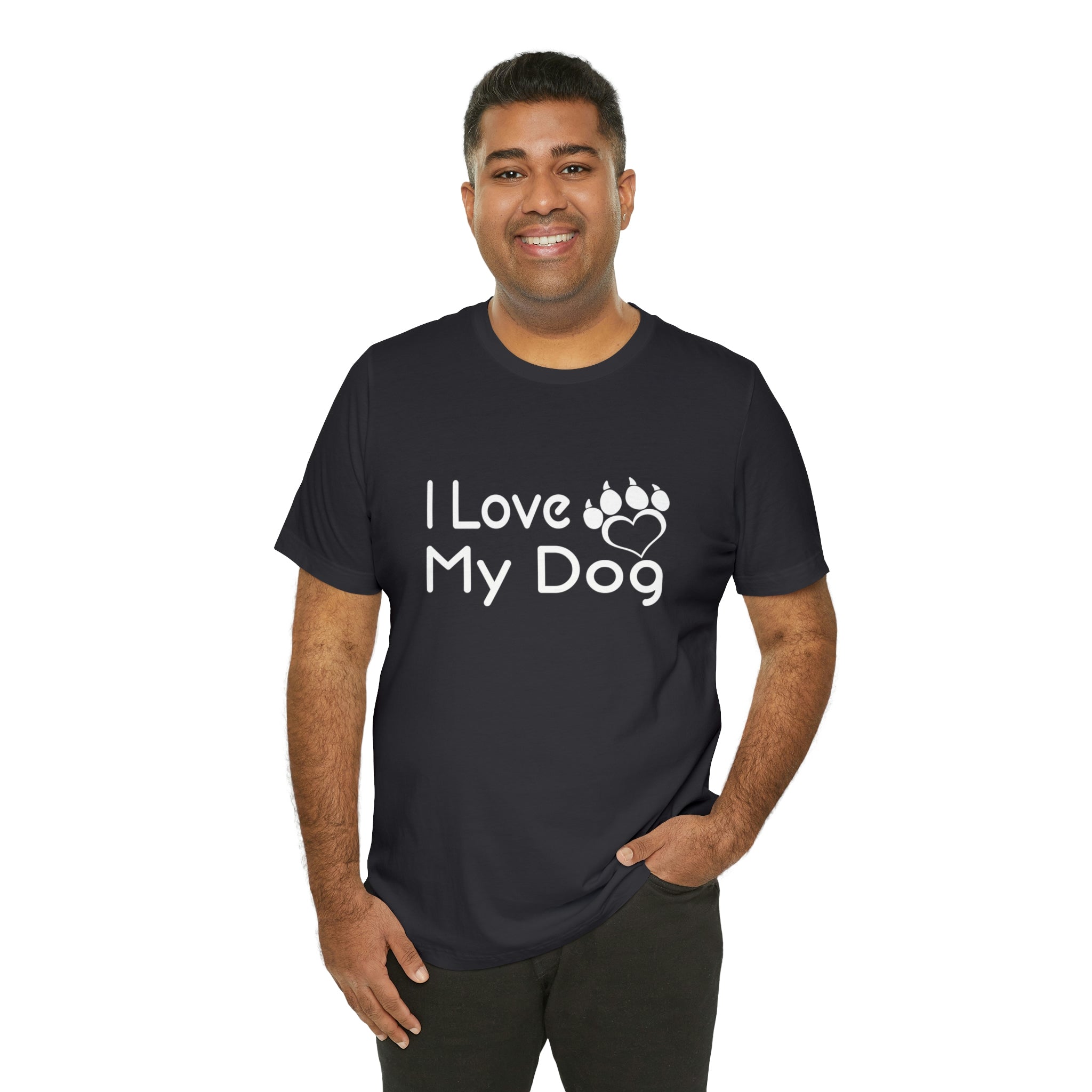 I Love My Dog - Unisex Jersey Short Sleeve Tee