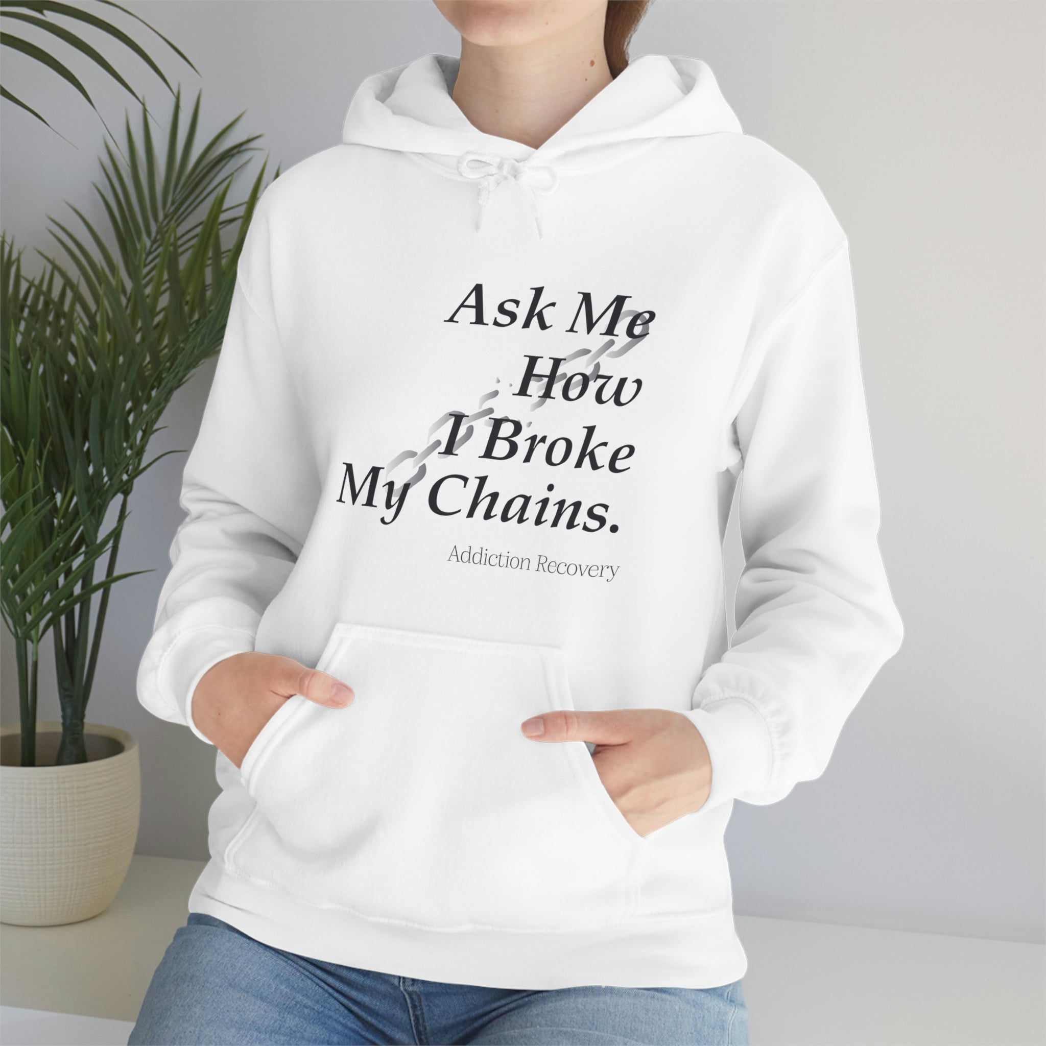 Ask Me How I Broke My Chains - Unisex Heavy Blend™ Hooded Sweatshirt