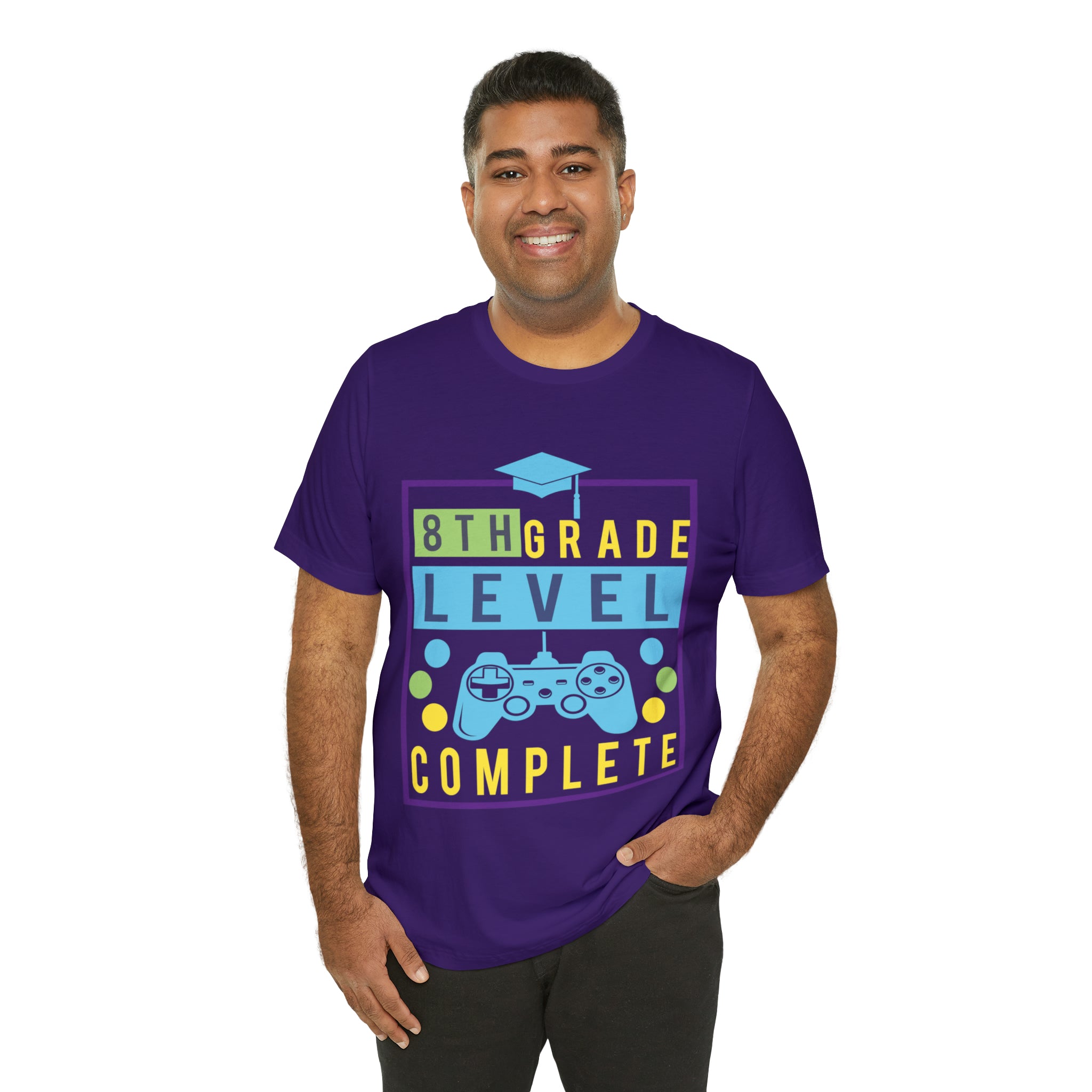 8th Grade Level Complete - Unisex Jersey Short Sleeve Tee