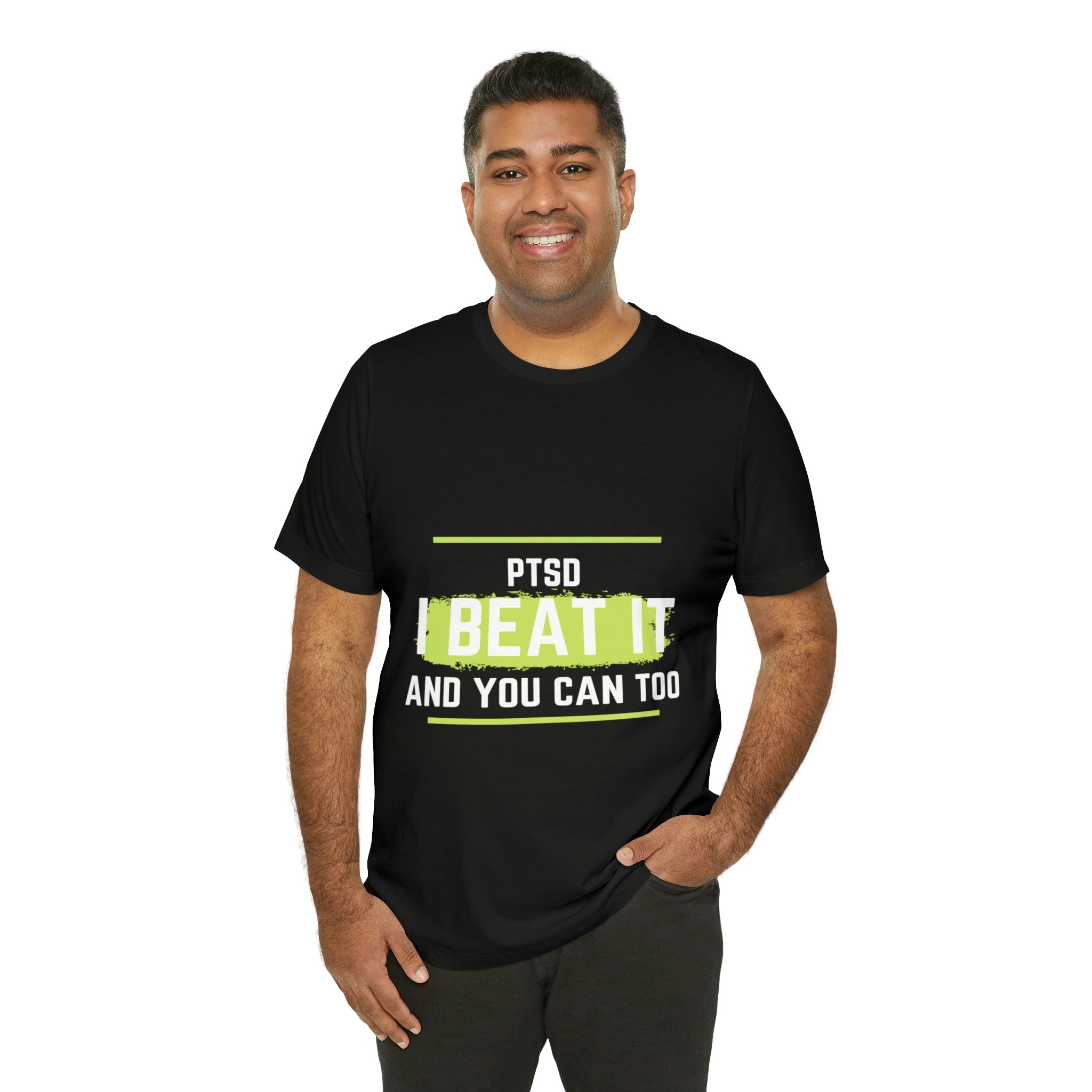 PTSD I Beat It You Can Too - Unisex Jersey Short Sleeve Tee