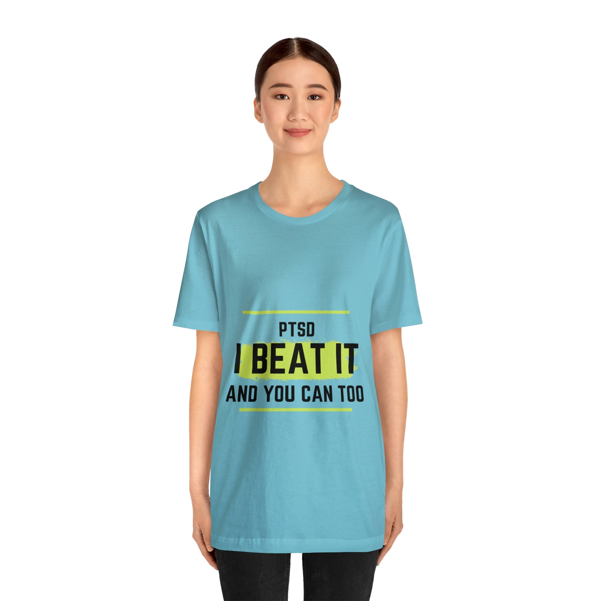 PTSD I Beat It You Can Too - Unisex Jersey Short Sleeve Tee