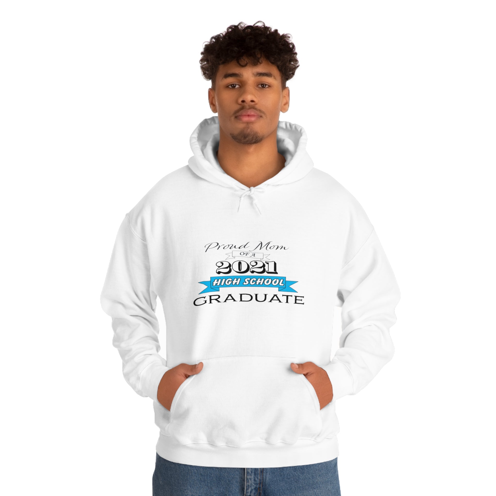 Proud Mom of a High School Graduate! Class Year Customizable - Unisex Heavy Blend™ Hooded Sweatshirt