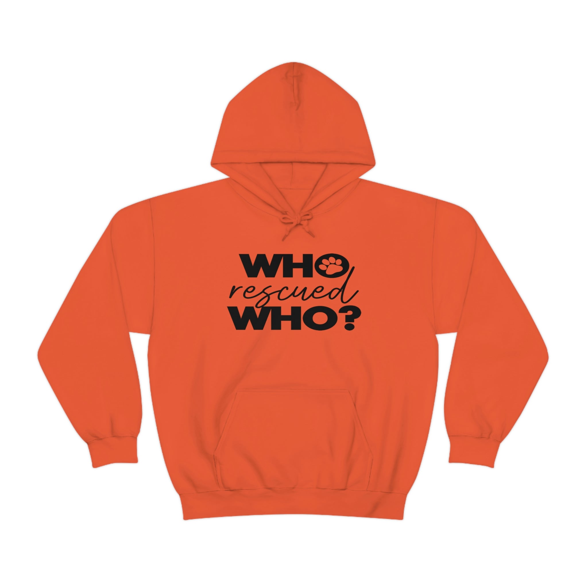 Who Rescued Who - Unisex Heavy Blend™ Hooded Sweatshirt