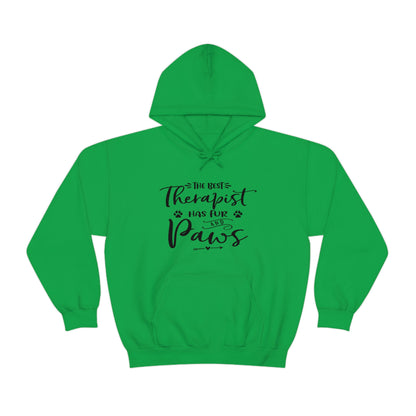 The Best Therapist Has Fur &amp; Paws - Unisex Heavy Blend™ Hooded Sweatshirt