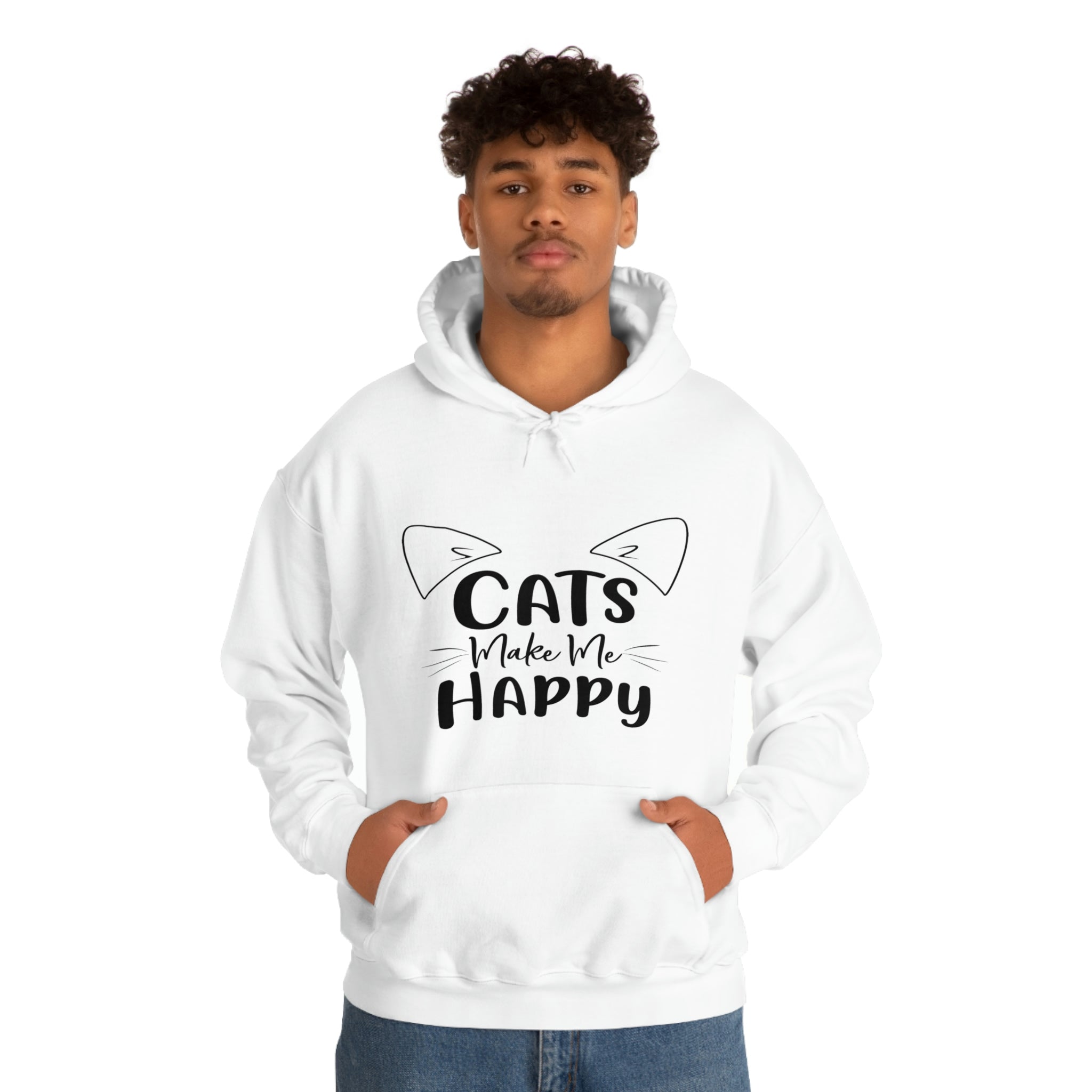 Cats Make Me Happy - Unisex Heavy Blend™ Hooded Sweatshirt