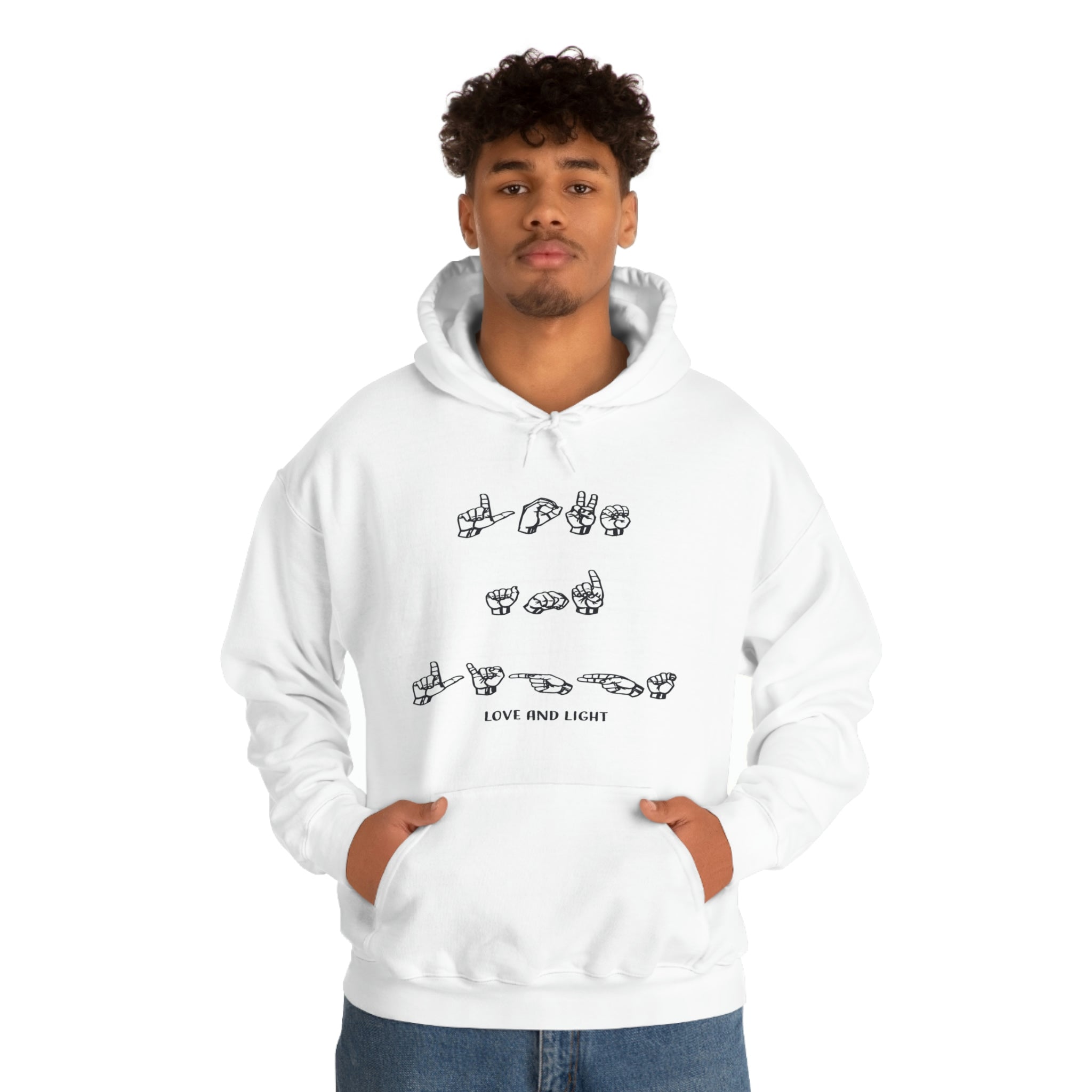 ASL - Love &amp; Light - Unisex Heavy Blend™ Hooded Sweatshirt