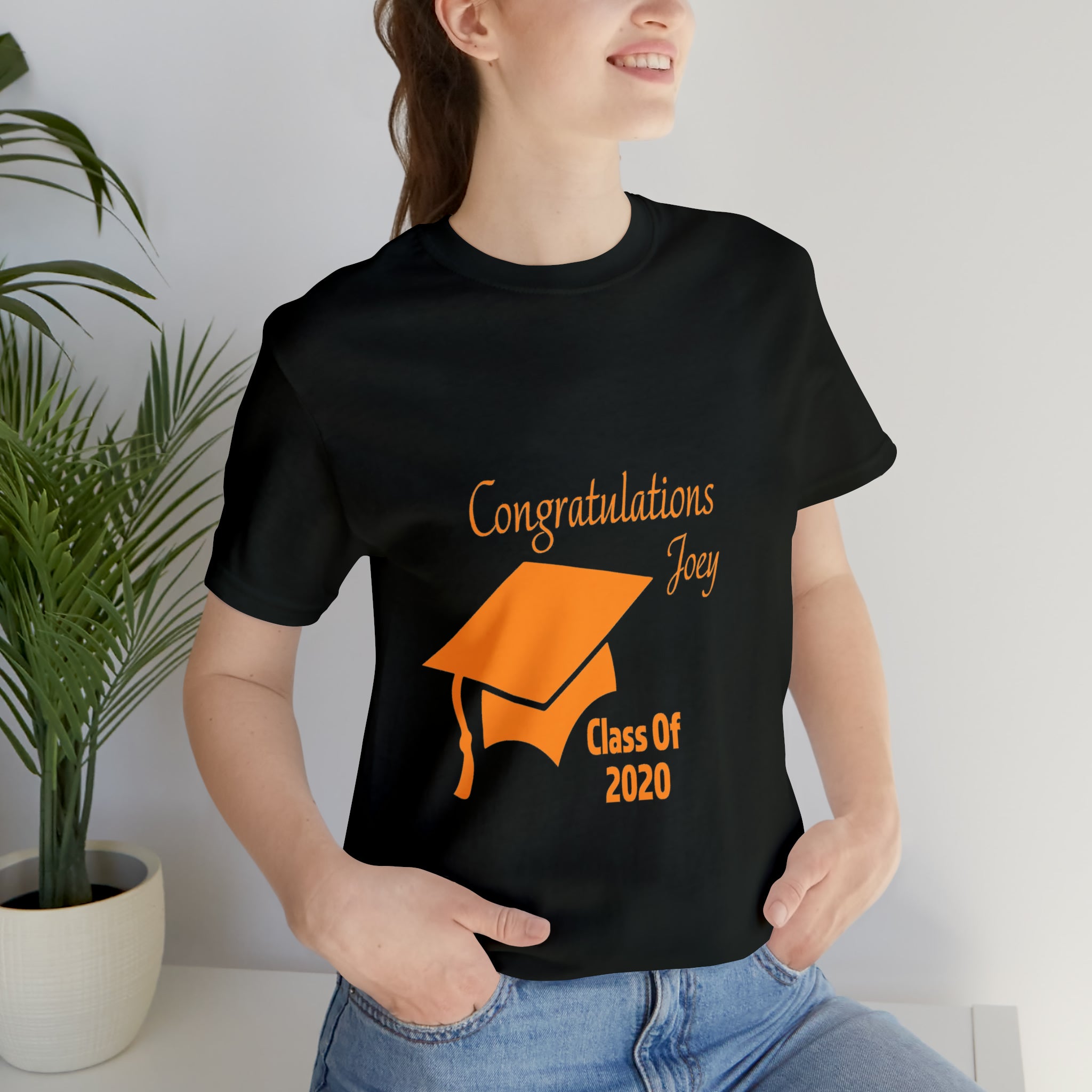 Congratulations With Year &amp; Name Customizable - Unisex Jersey Short Sleeve Tee