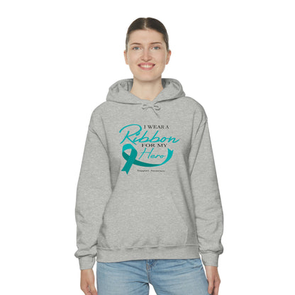 I Wear A Ribbon For My Hero - Unisex Heavy Blend™ Hooded Sweatshirt