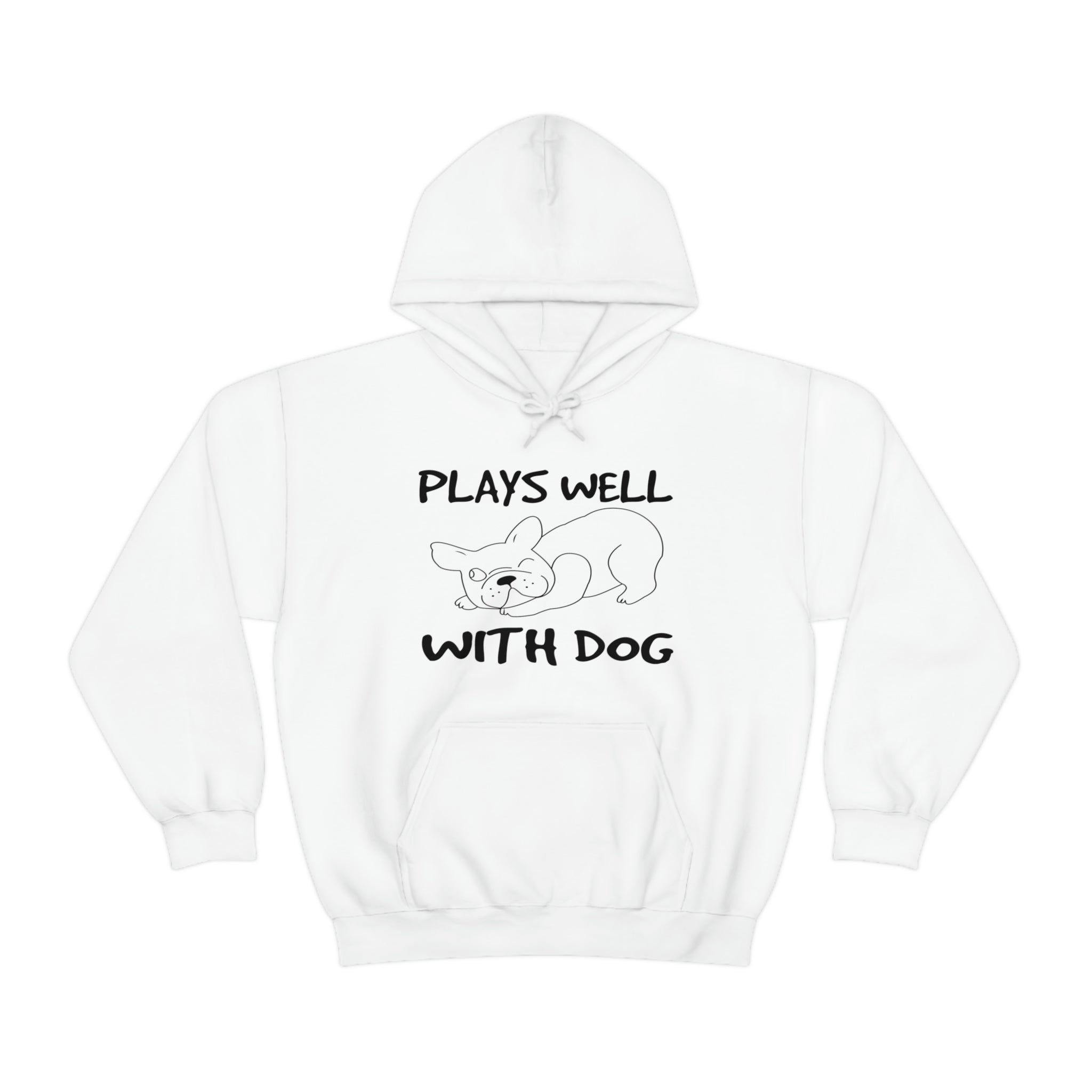 Plays Well With Dog - Unisex Heavy Blend™ Hooded Sweatshirt