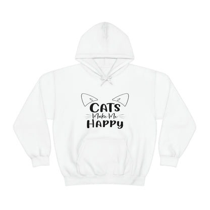 Cats Make Me Happy - Unisex Heavy Blend™ Hooded Sweatshirt