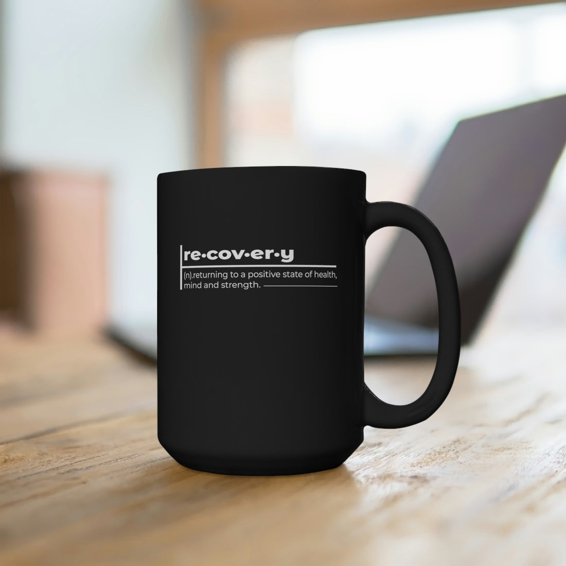 Recovery Definition - Large 15oz Black Mug