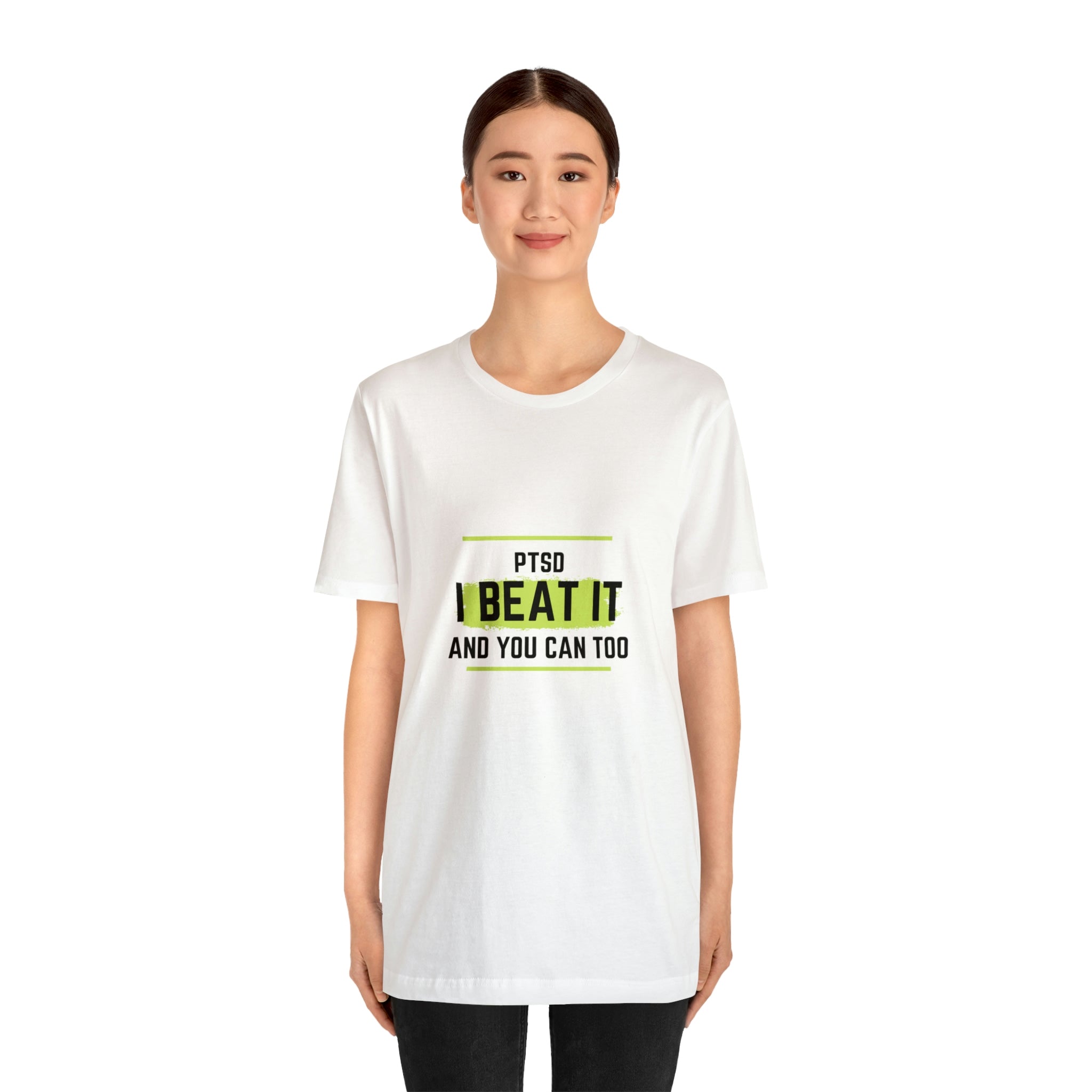 PTSD I Beat It You Can Too - Unisex Jersey Short Sleeve Tee