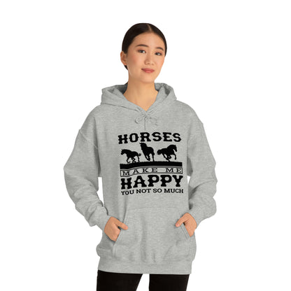 Horses Make Me Happy - Unisex Heavy Blend™ Hooded Sweatshirt