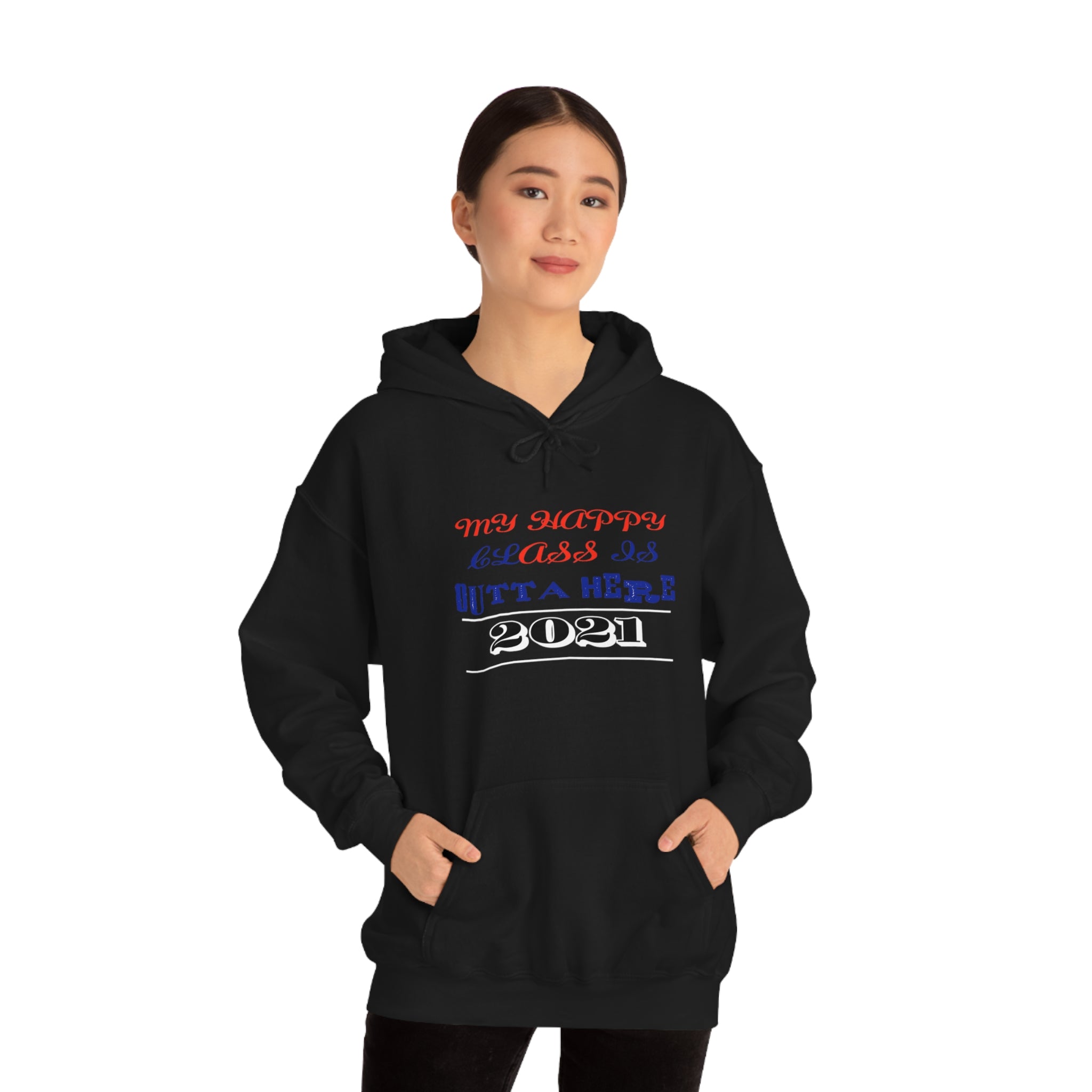 My Happy Class Is Outta Here! Class Year Customizable - Unisex Heavy Blend™ Hooded Sweatshirt