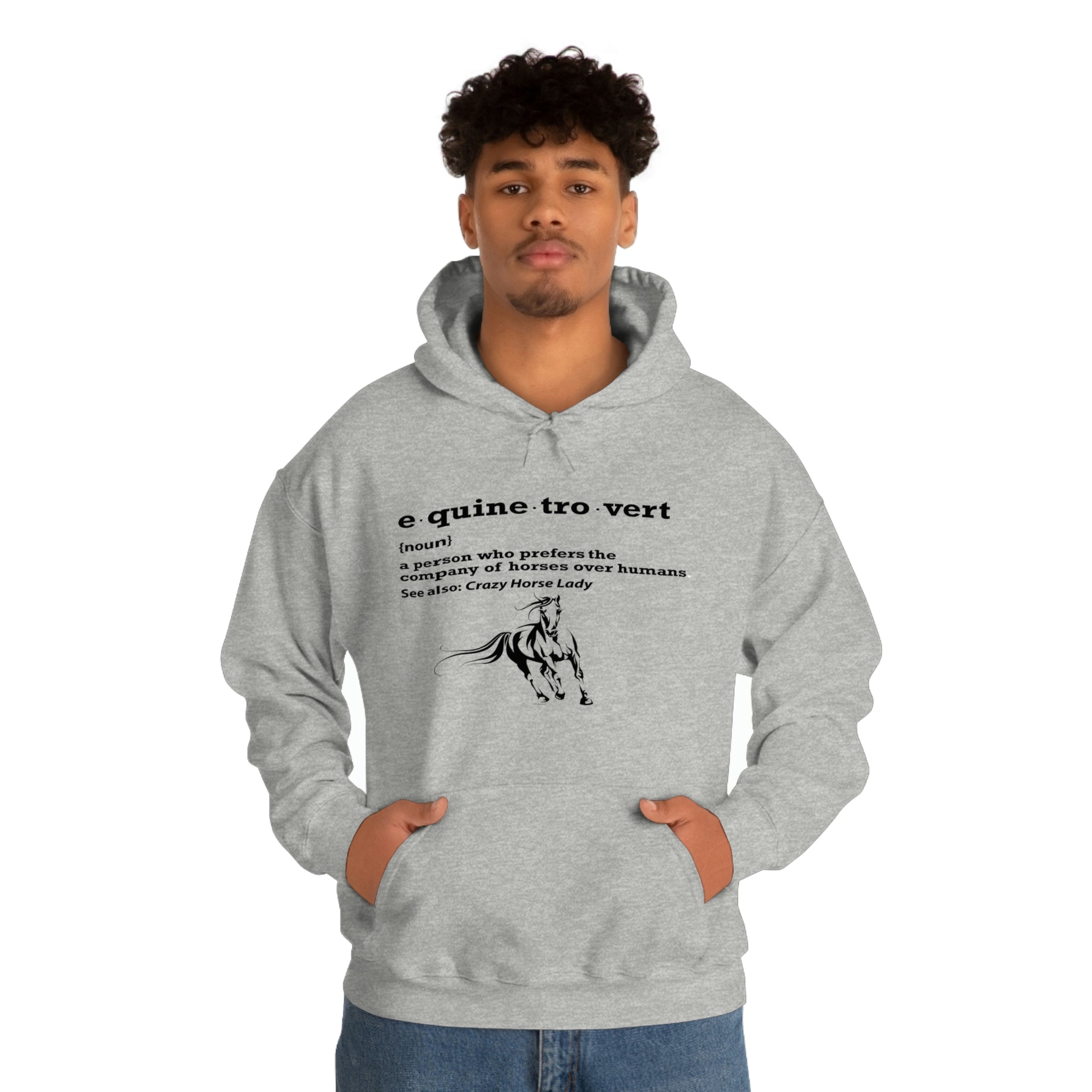 Equinetrovert Definition - Unisex Heavy Blend™ Hooded Sweatshirt