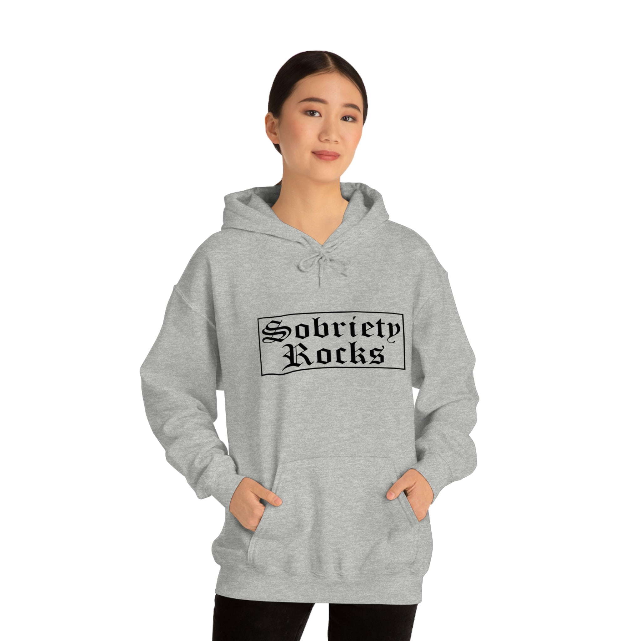 Sobriety Rocks - Unisex Heavy Blend™ Hooded Sweatshirt