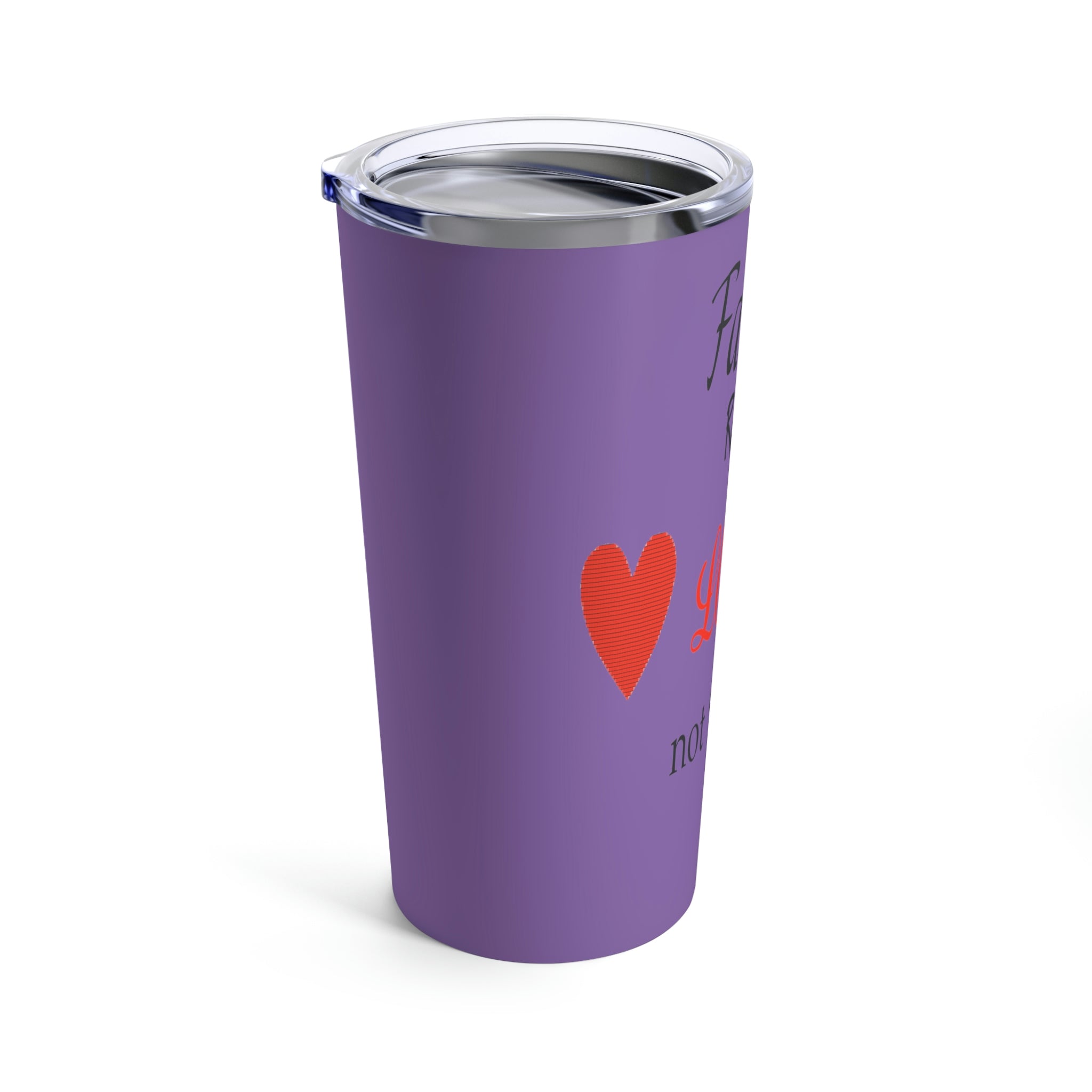 Family Requires Love Not DNA - Purple Tumbler 20oz