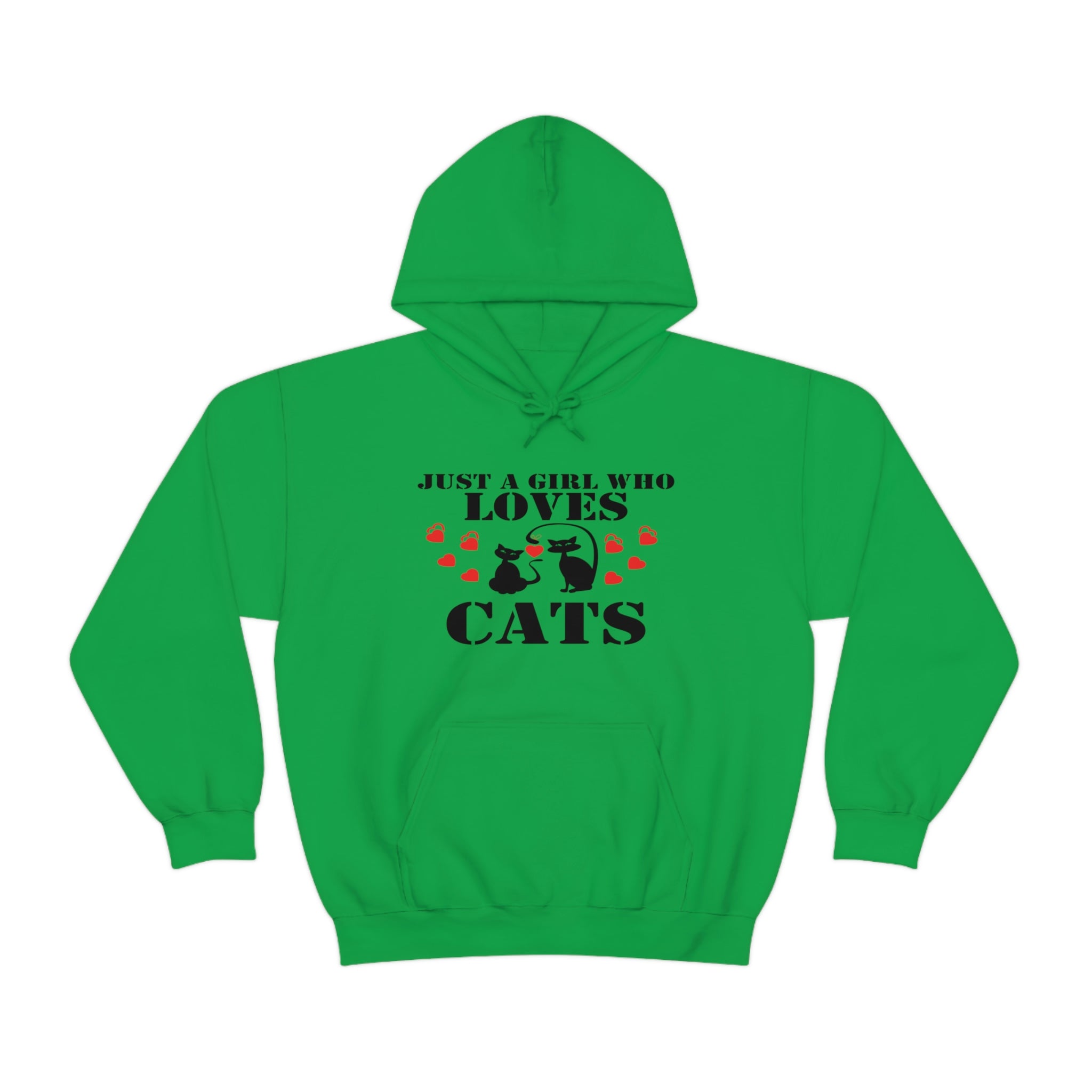 Just a Girl Who Loves Cats - Unisex Heavy Blend™ Hooded Sweatshirt