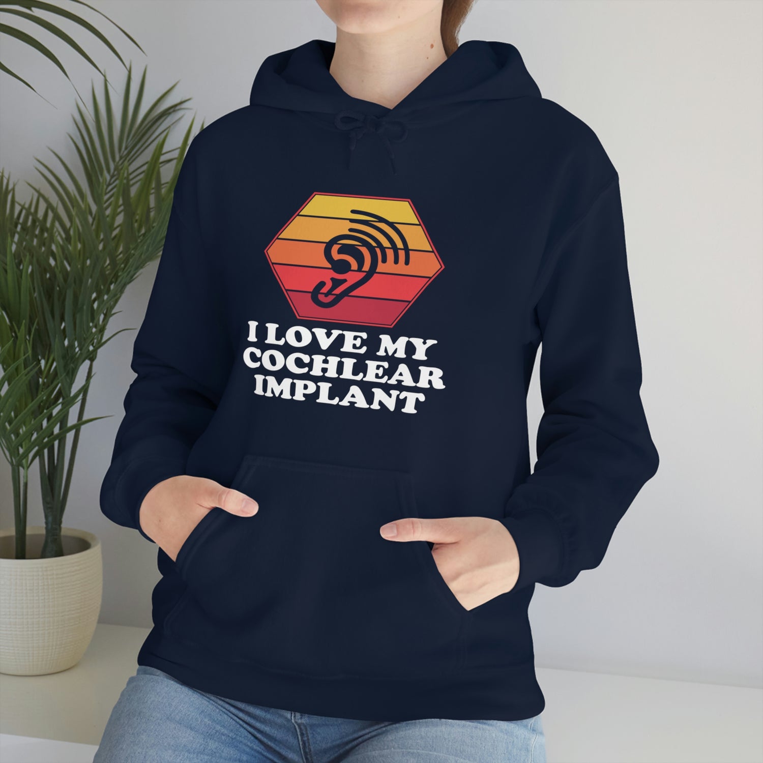 I Love My Cochlear Implant  - Unisex Heavy Blend™ Hooded Sweatshirt