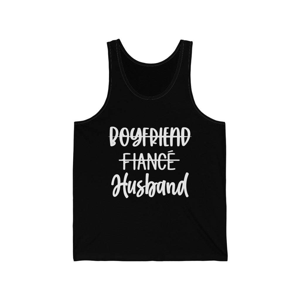 Boyfriend, Fiance, Husband - Unisex Jersey Tank Top