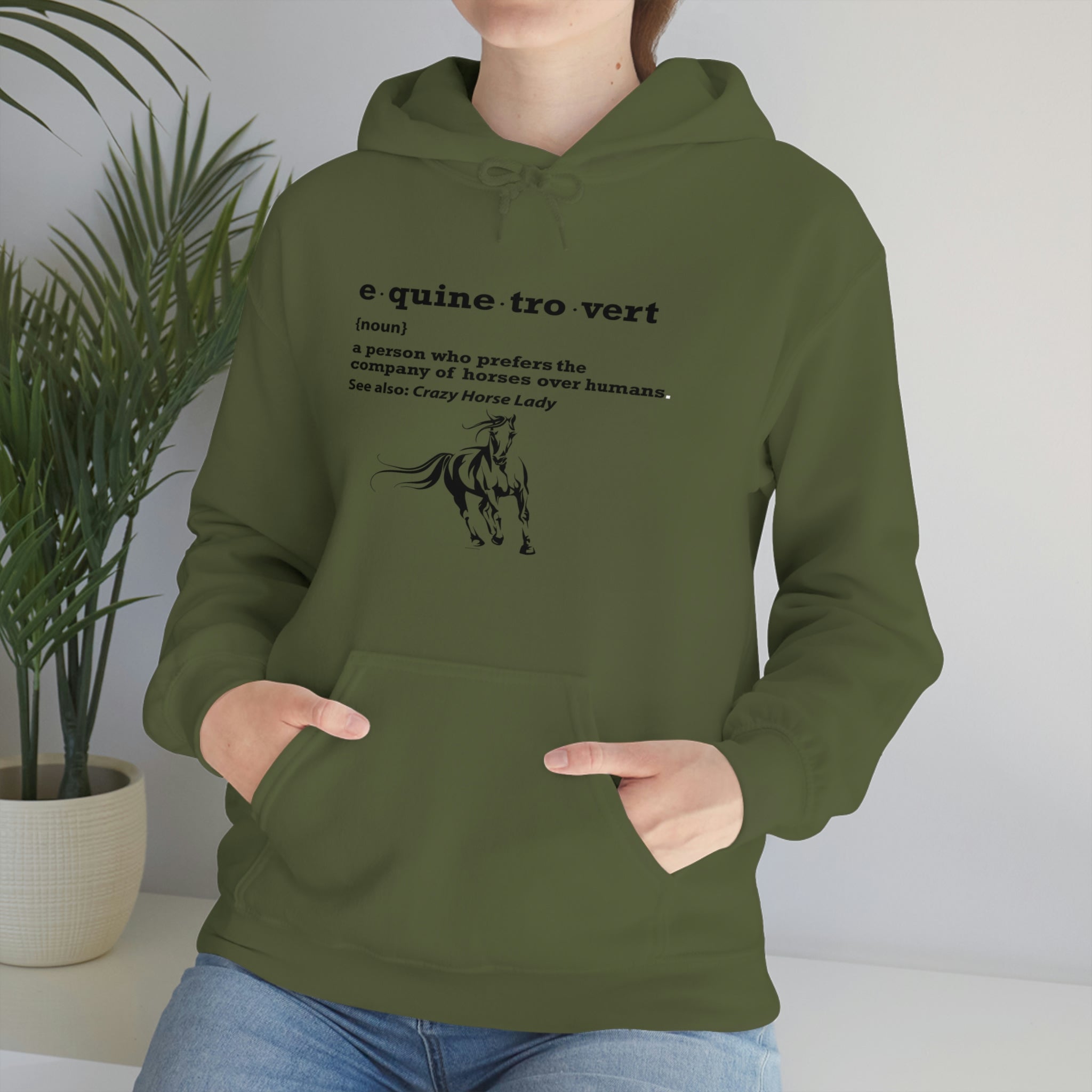 Equinetrovert Definition - Unisex Heavy Blend™ Hooded Sweatshirt