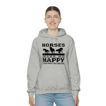 Horses Make Me Happy - Unisex Heavy Blend™ Hooded Sweatshirt