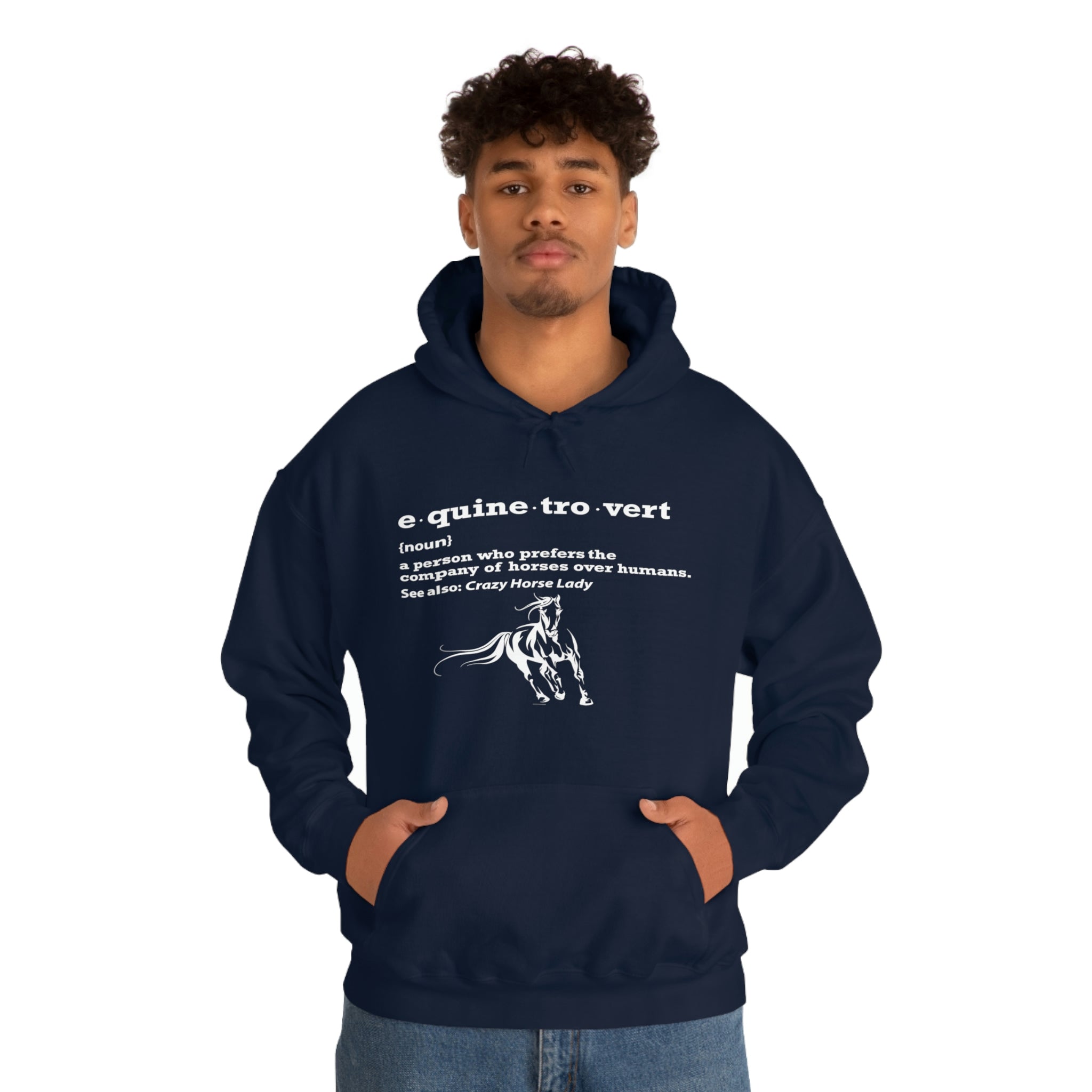 Equinetrovert Definition - Unisex Heavy Blend™ Hooded Sweatshirt