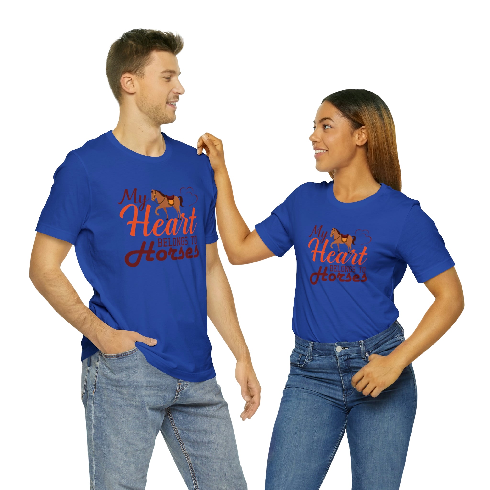 My Heart Belongs To Horses - Unisex Jersey Short Sleeve Tee