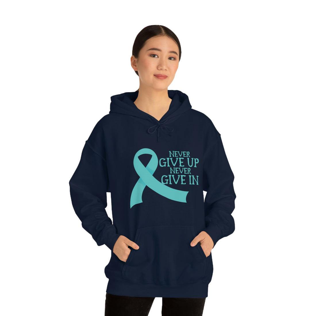 Never Give Up Never Give In - Unisex Heavy Blend™ Hooded Sweatshirt