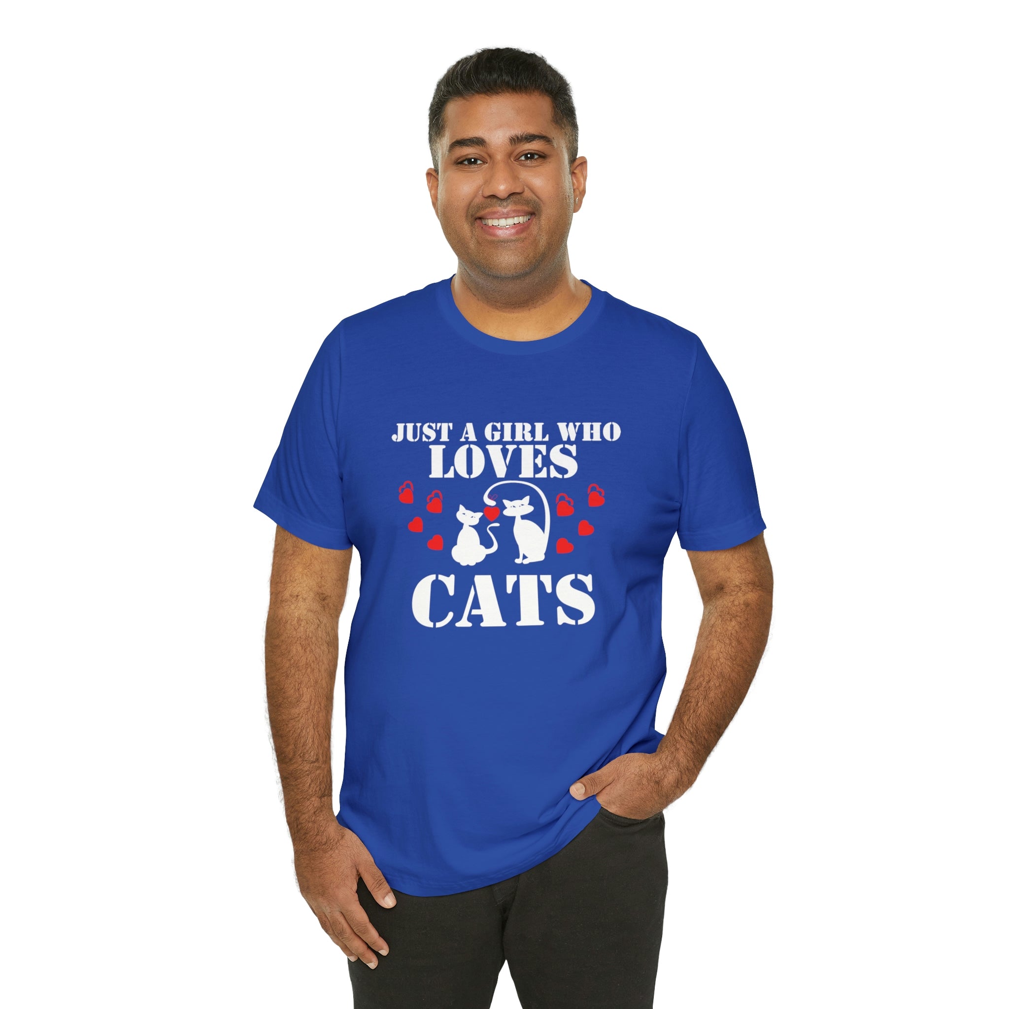 Just a Girl Who Loves Cats - Unisex Jersey Short Sleeve Tee