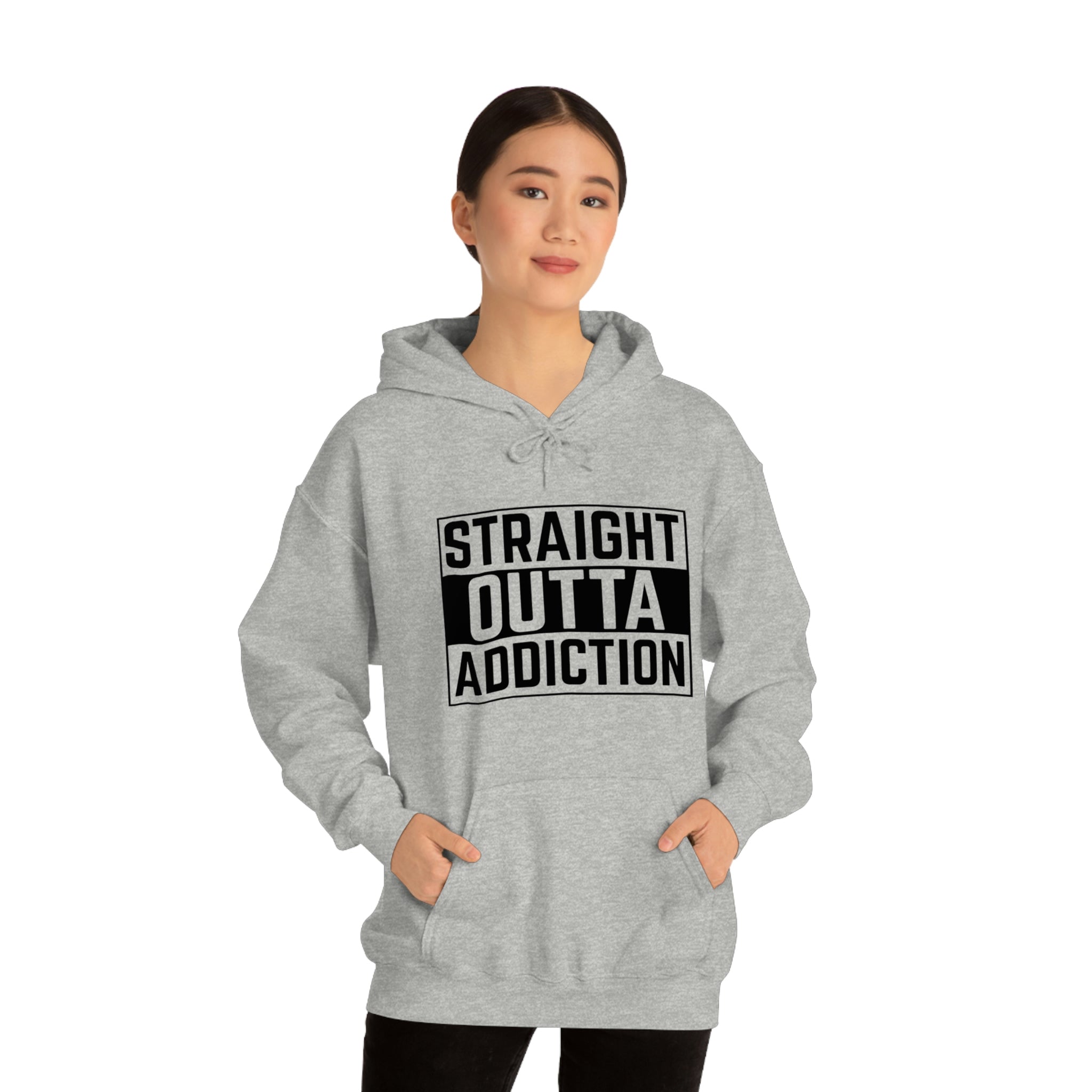 Straight Outta Addiction - Unisex Heavy Blend™ Hooded Sweatshirt