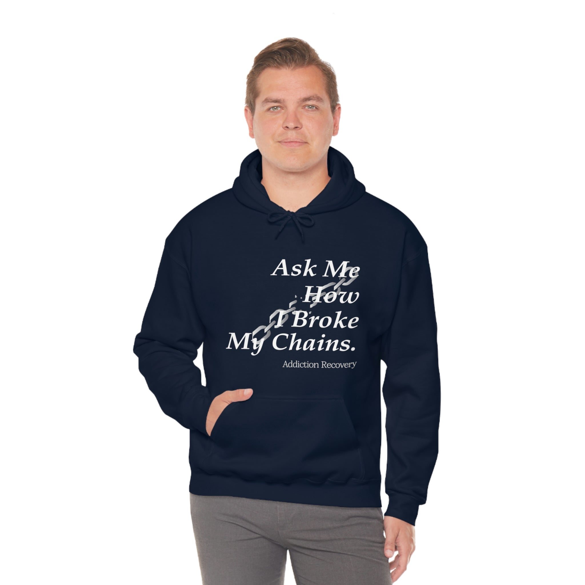 Ask Me How I Broke My Chains - Unisex Heavy Blend™ Hooded Sweatshirt