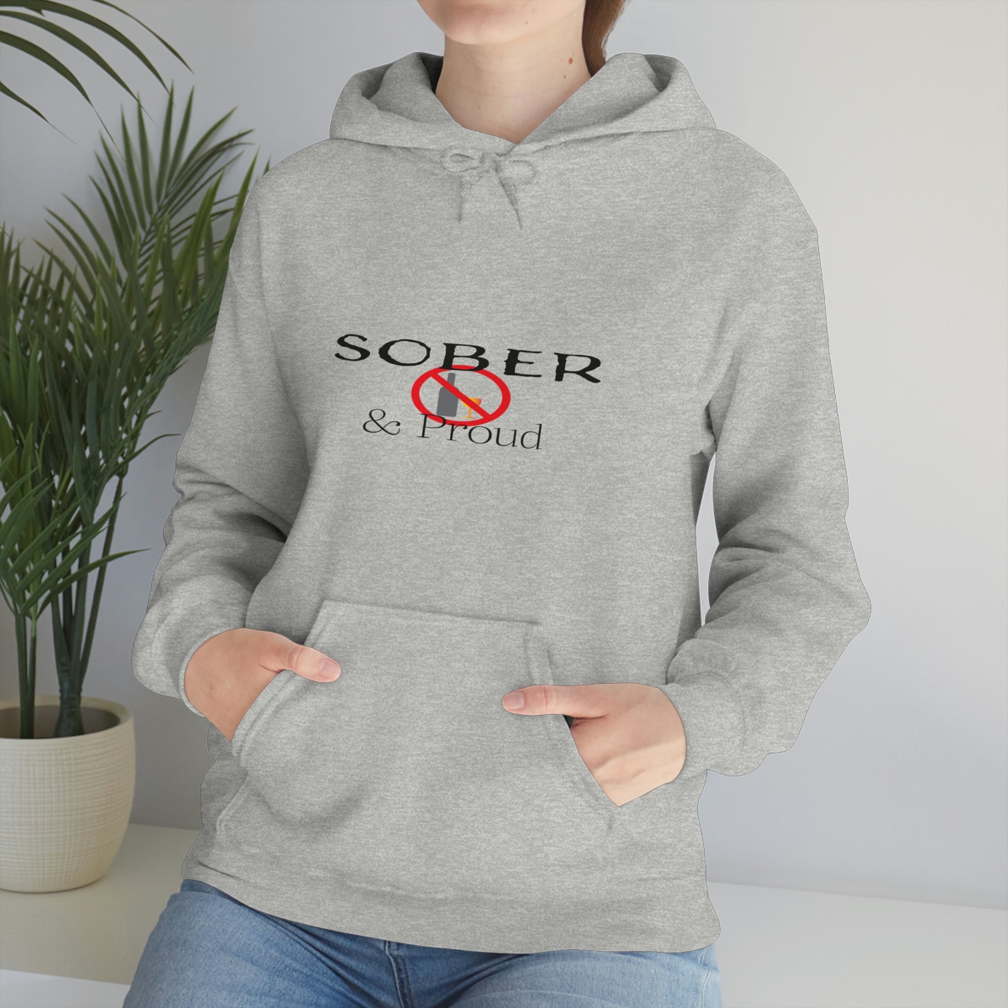 Sober &amp; Proud - Unisex Heavy Blend™ Hooded Sweatshirt