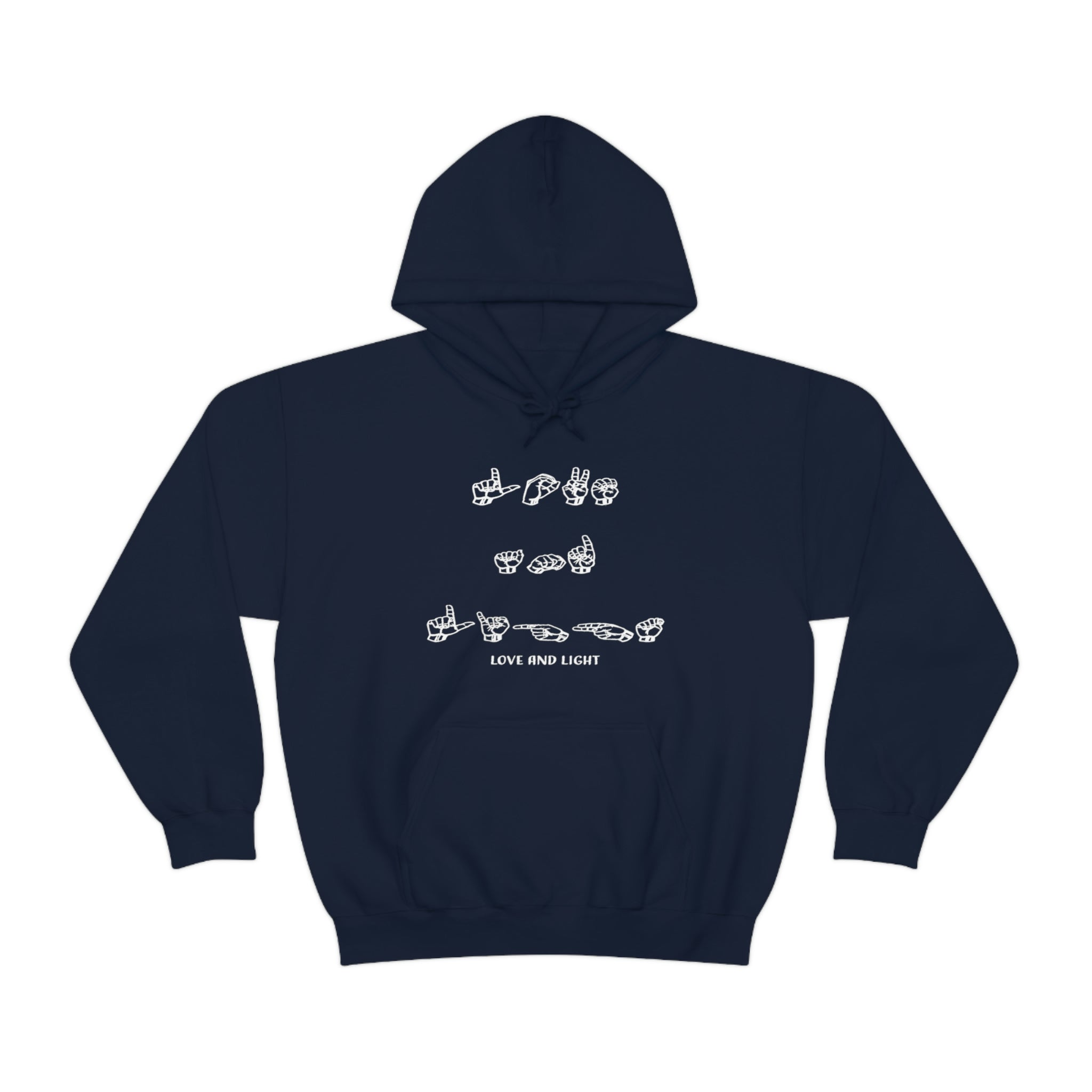 ASL - Love &amp; Light - Unisex Heavy Blend™ Hooded Sweatshirt